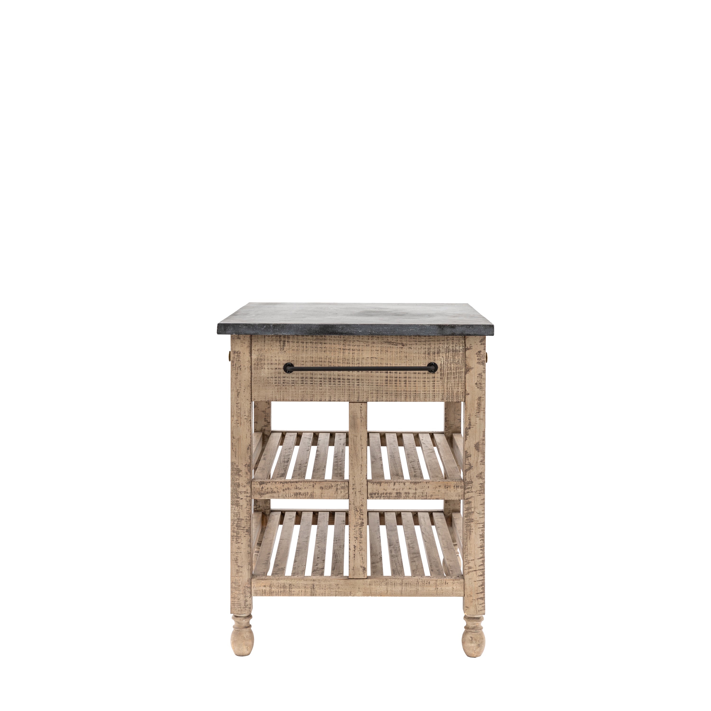 Bowen Natural Pine Wood Kitchen Island