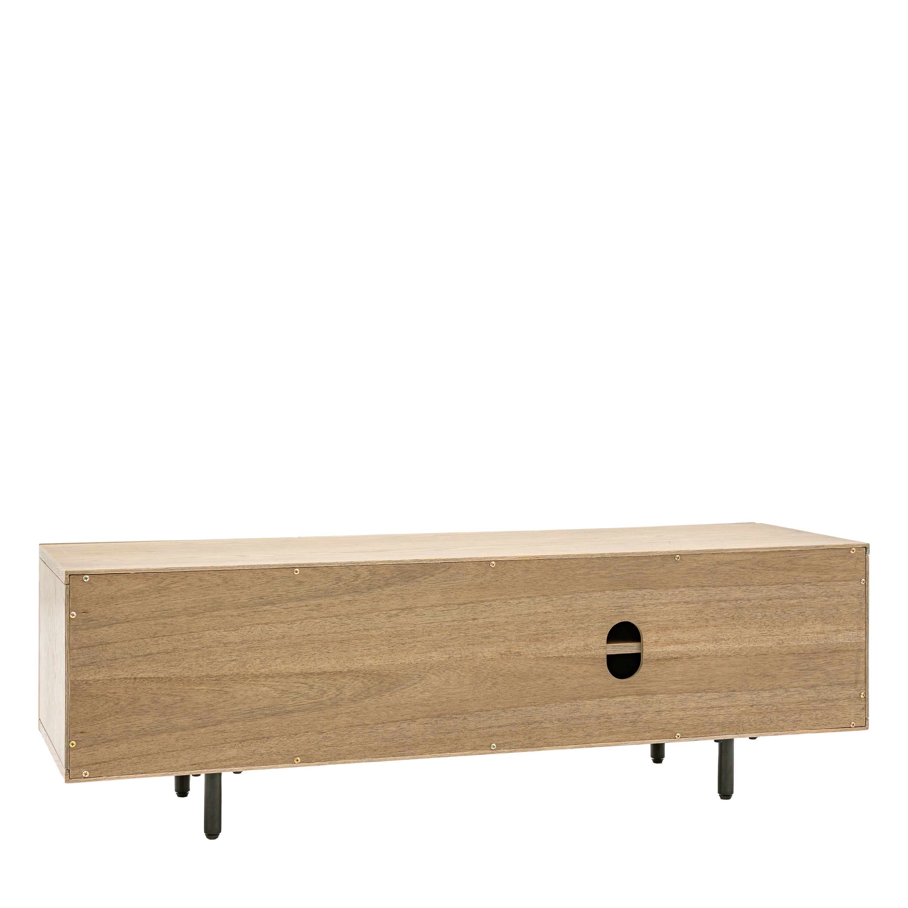 Fore Panelled Natural Wood TV Unit