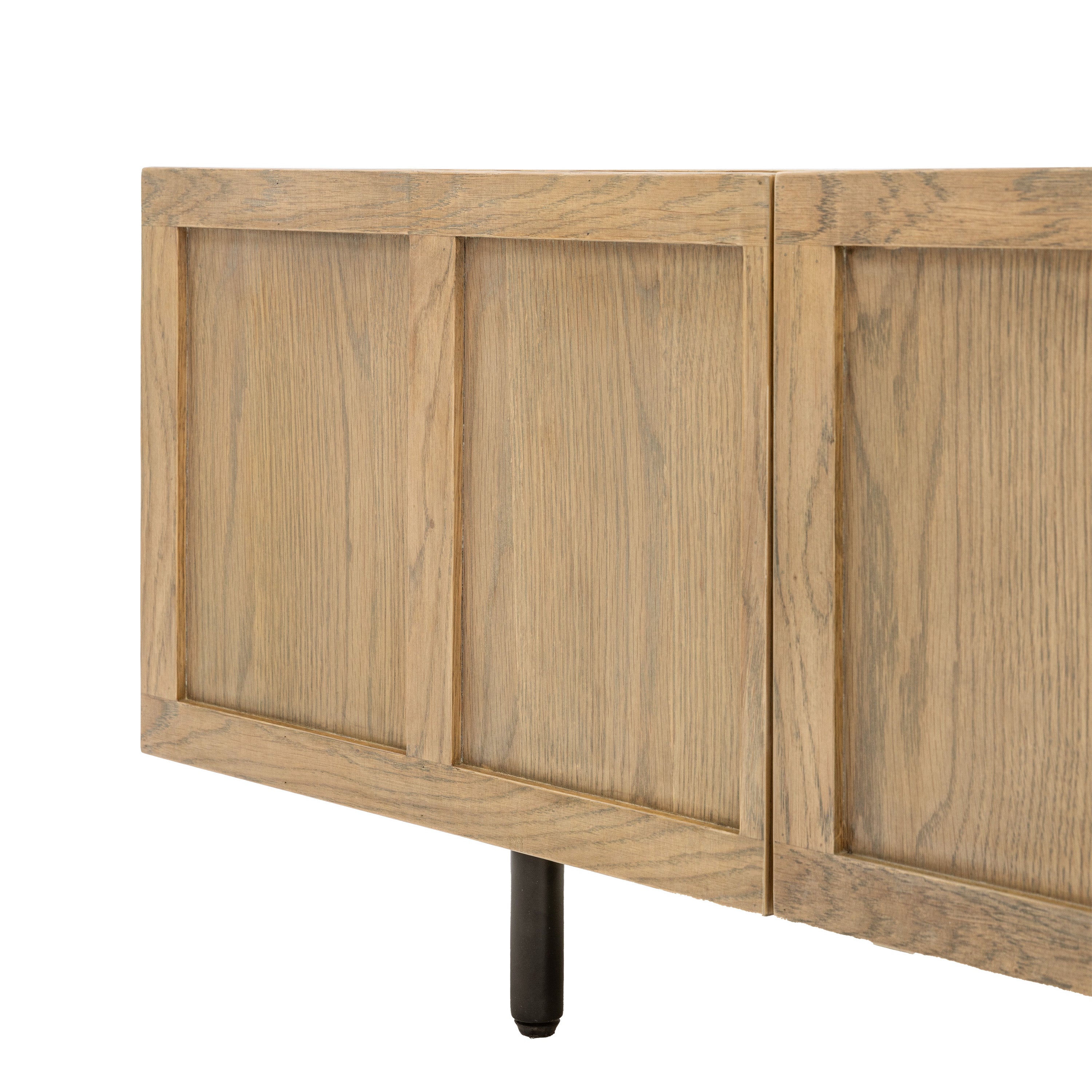 Fore Panelled Natural Wood TV Unit