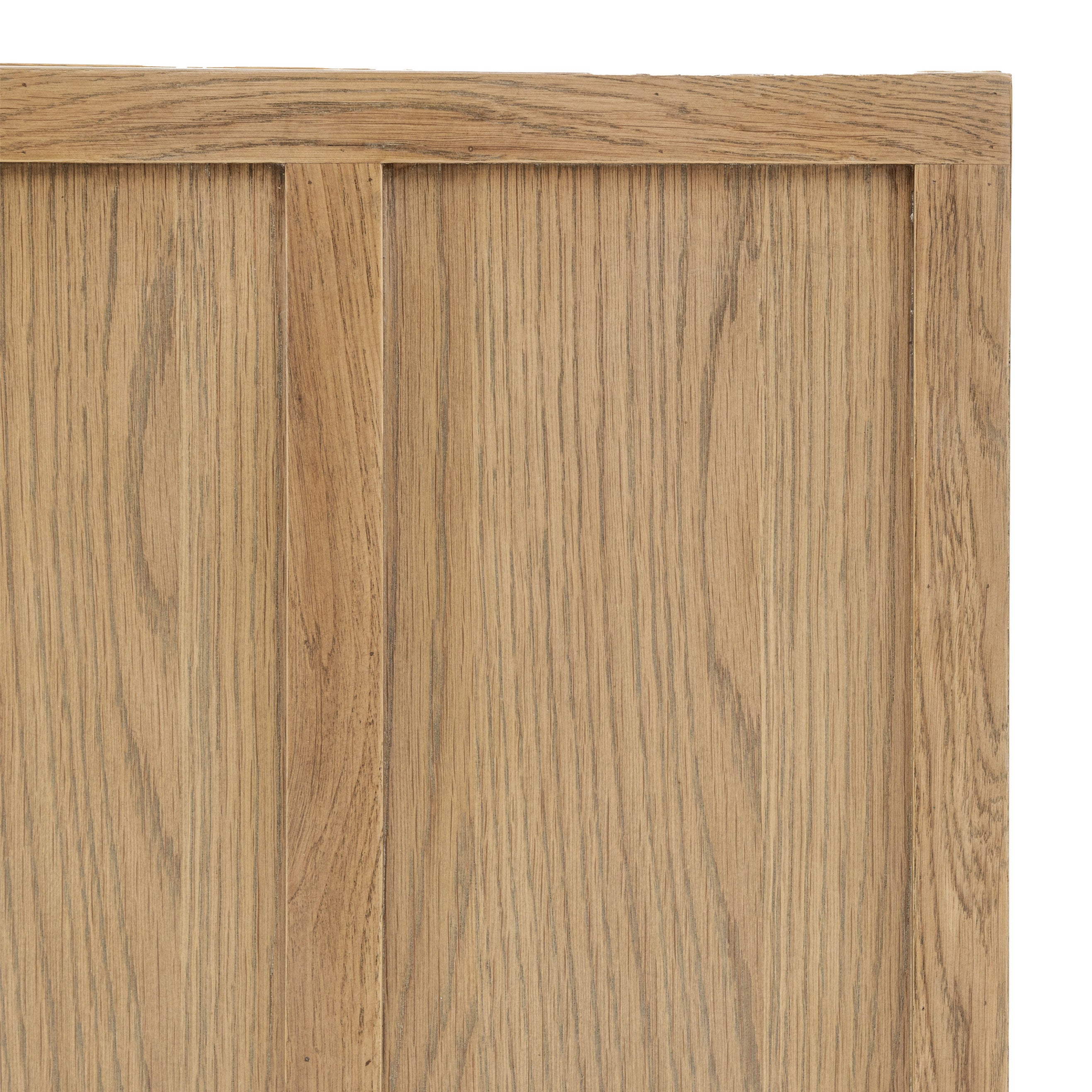 Fore Panelled Natural Oak Wood Sideboard