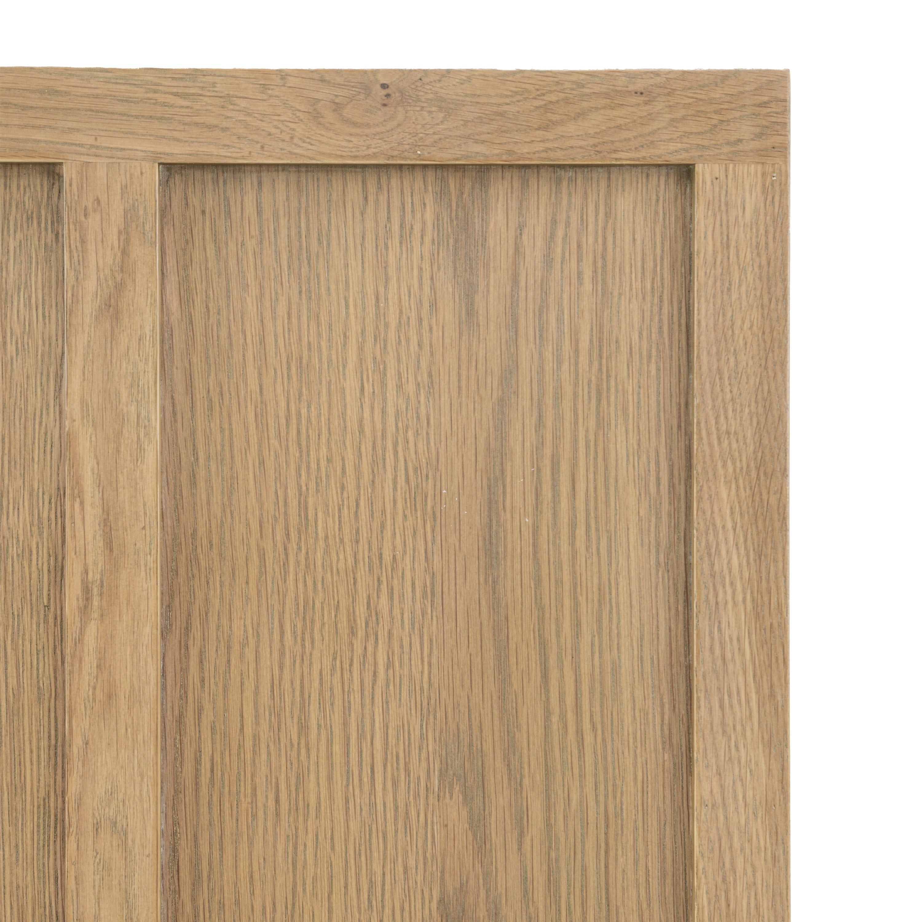 Fore Panelled Natural Wood & Black Cocktail Cabinet