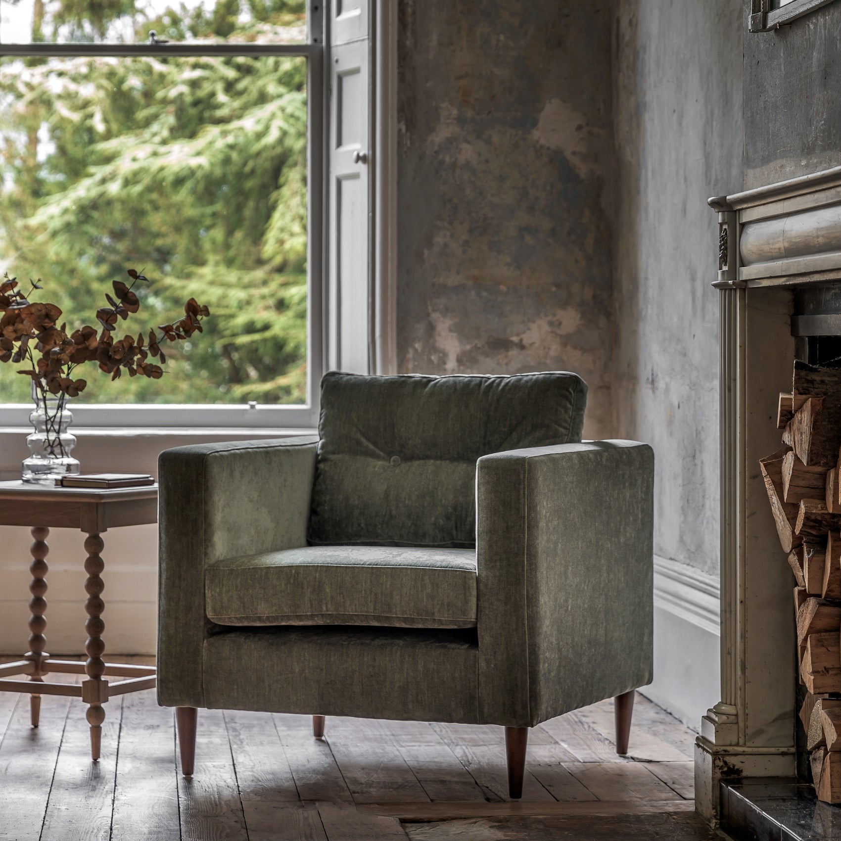 Welbeck Forest Green Armchair
