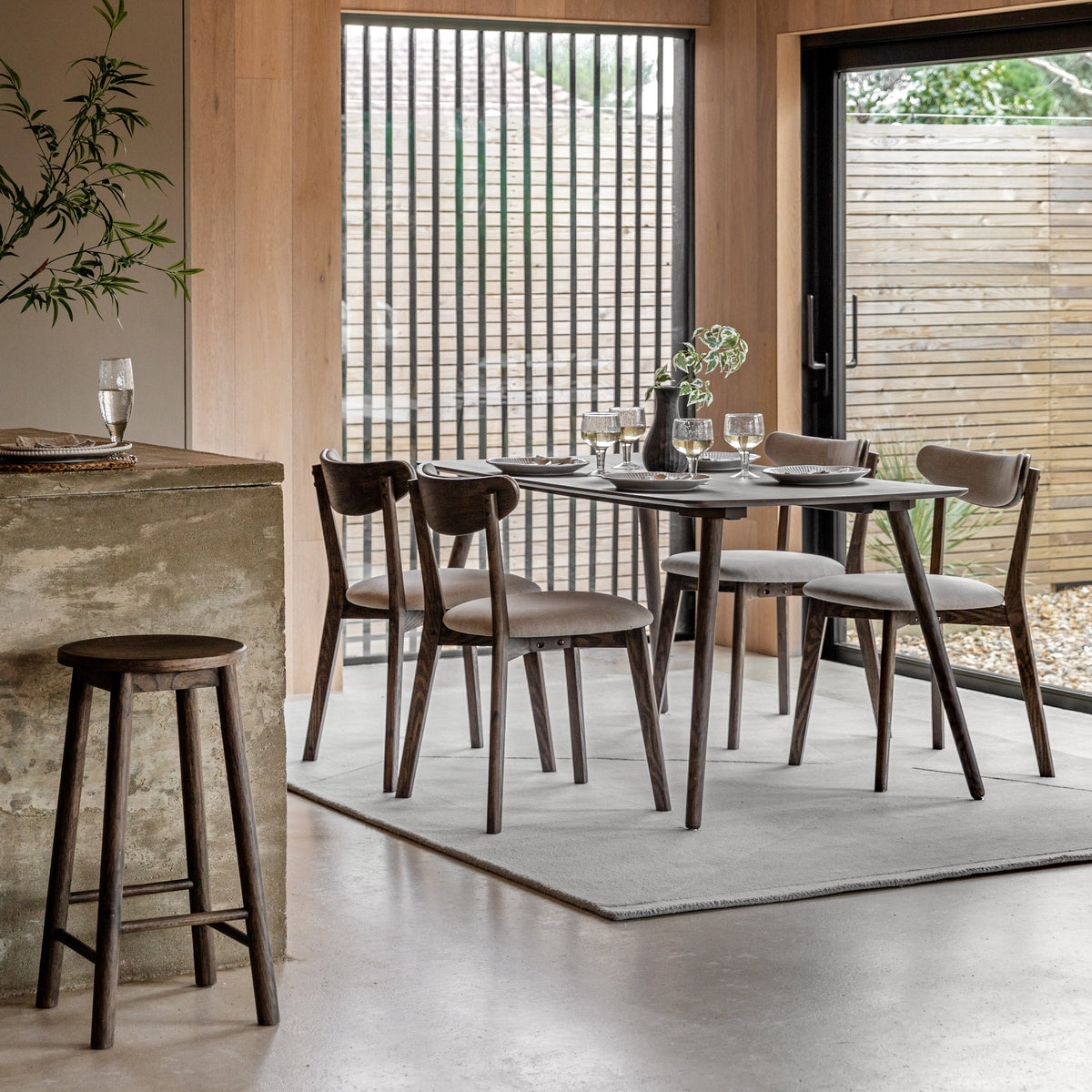 Laceby Smoked Oak Wood Dining Table | 4-6 Seater