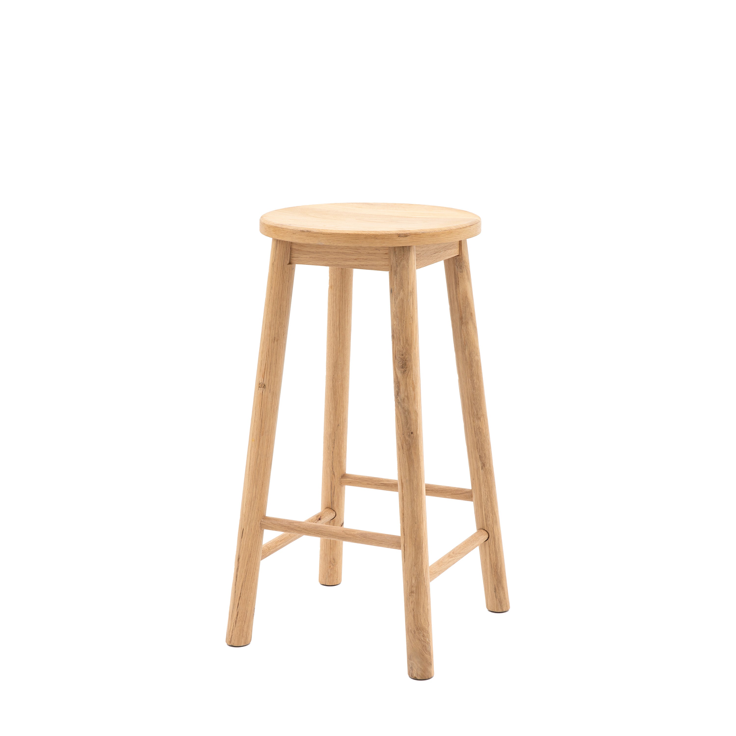 Laceby Natural Oak Wood Bar Stool