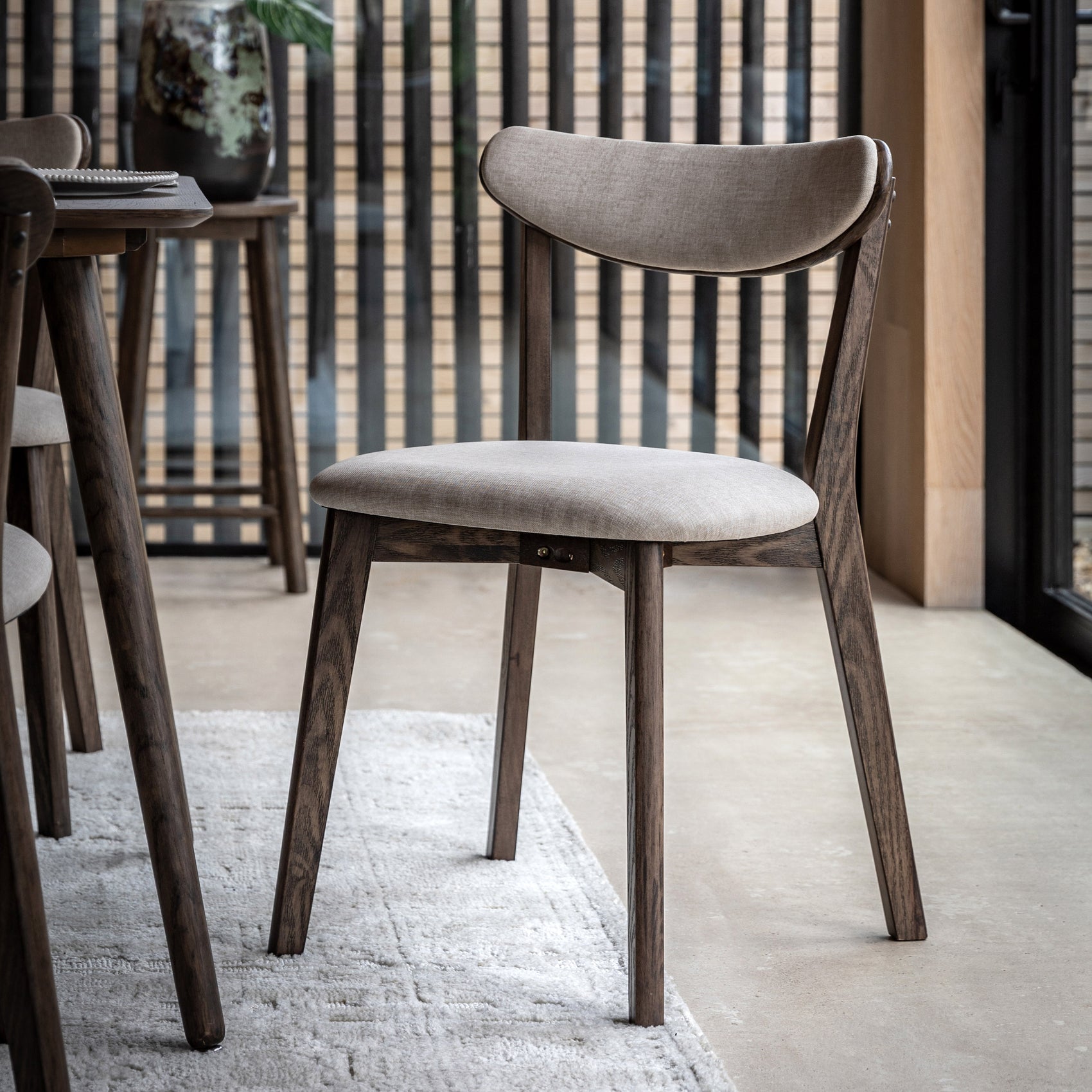Set of 2 Laceby Smoked Oak Wood Dining Chair