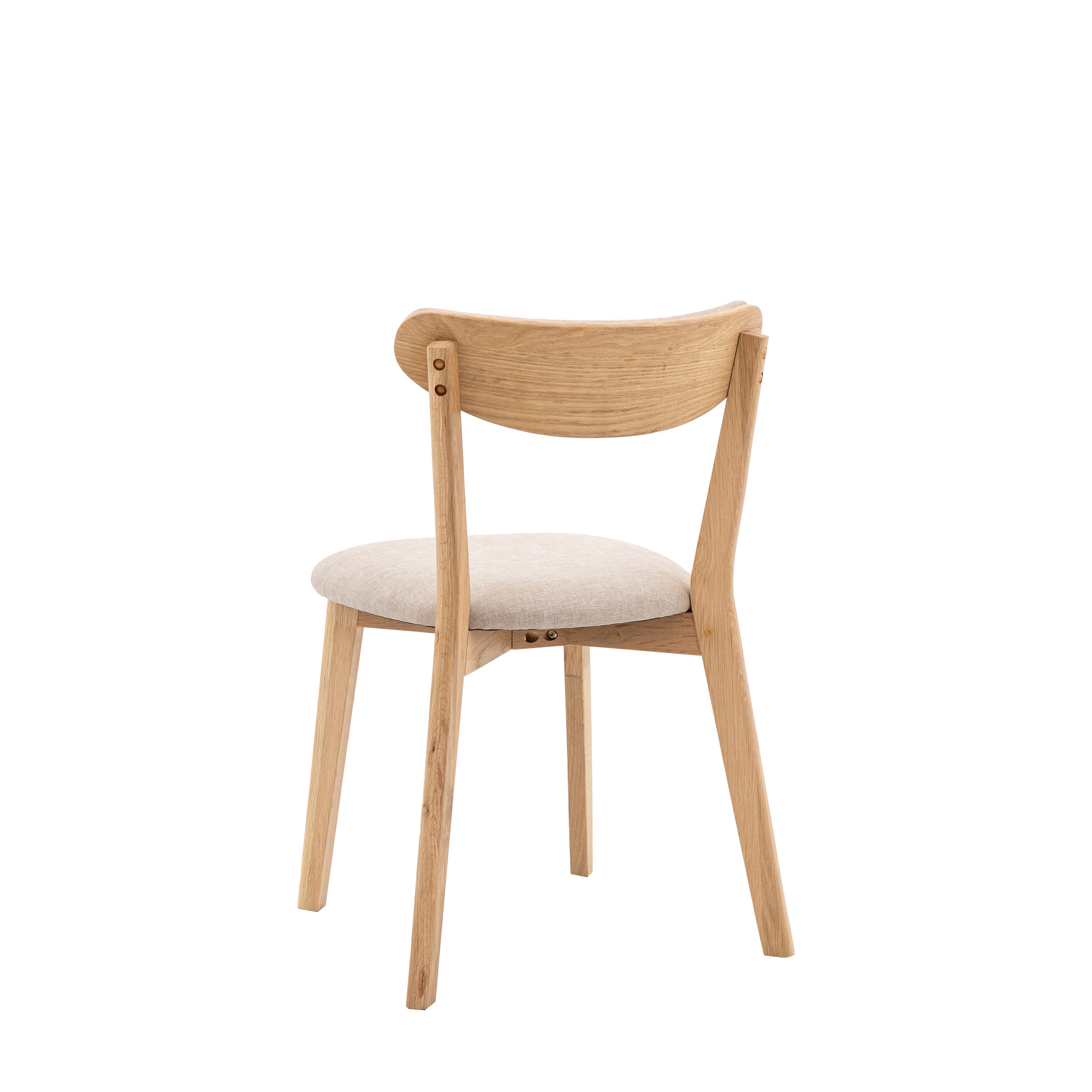 Set of 2 Laceby Natural Oak Wood Dining Chair