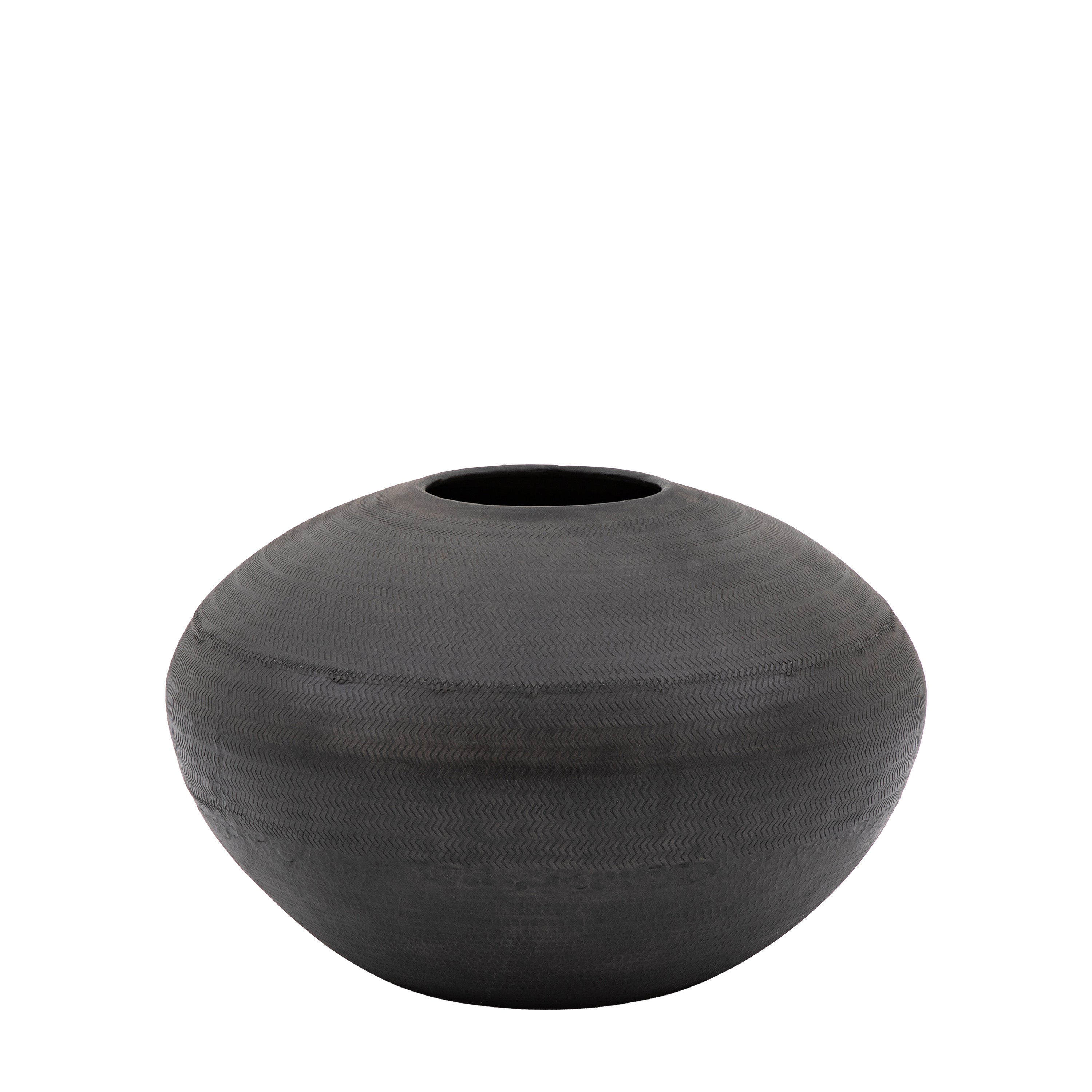 Papa Artistic Black Aluminium Arrow Vase Wide