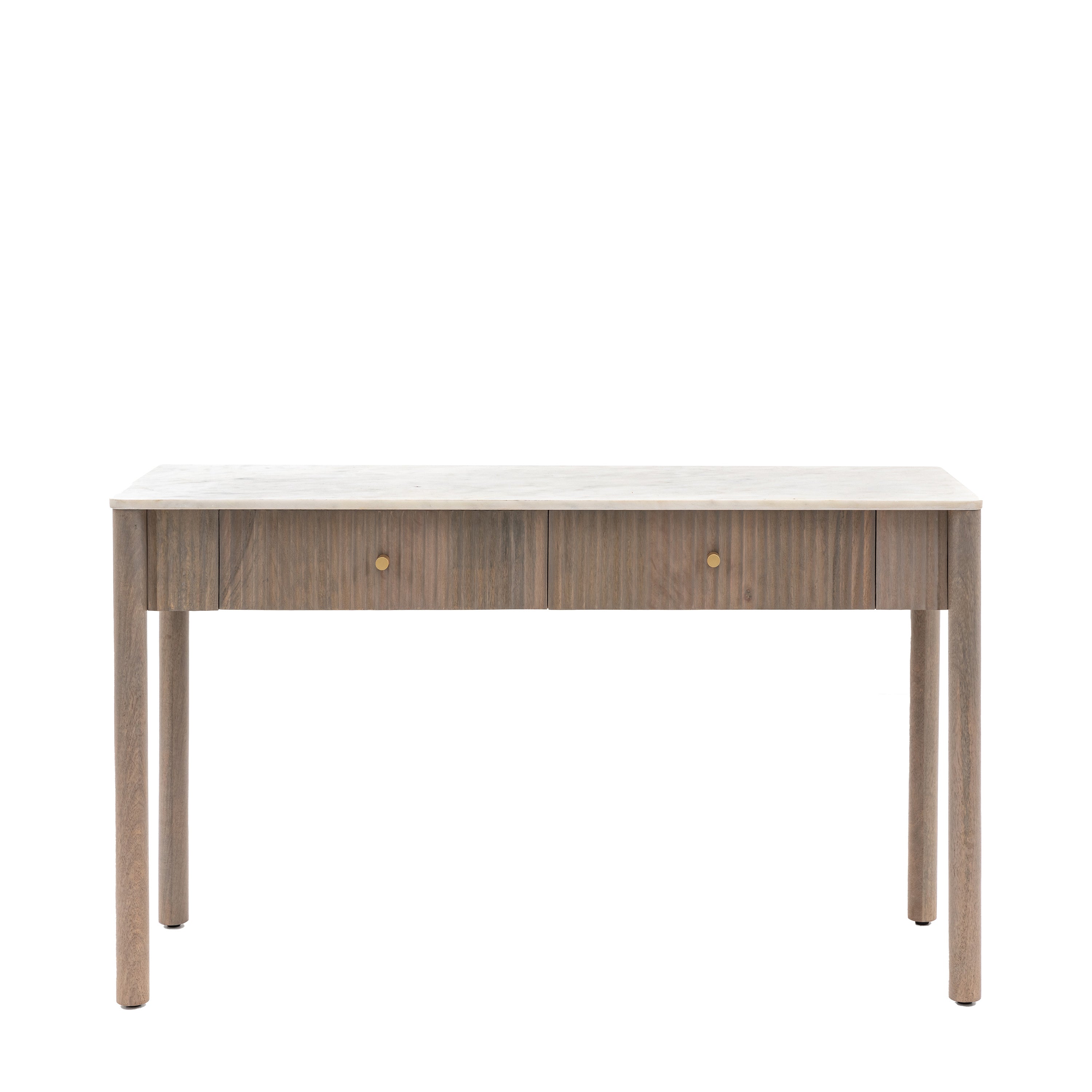 Francesco Grey Mango Wood & White Marble Console Table