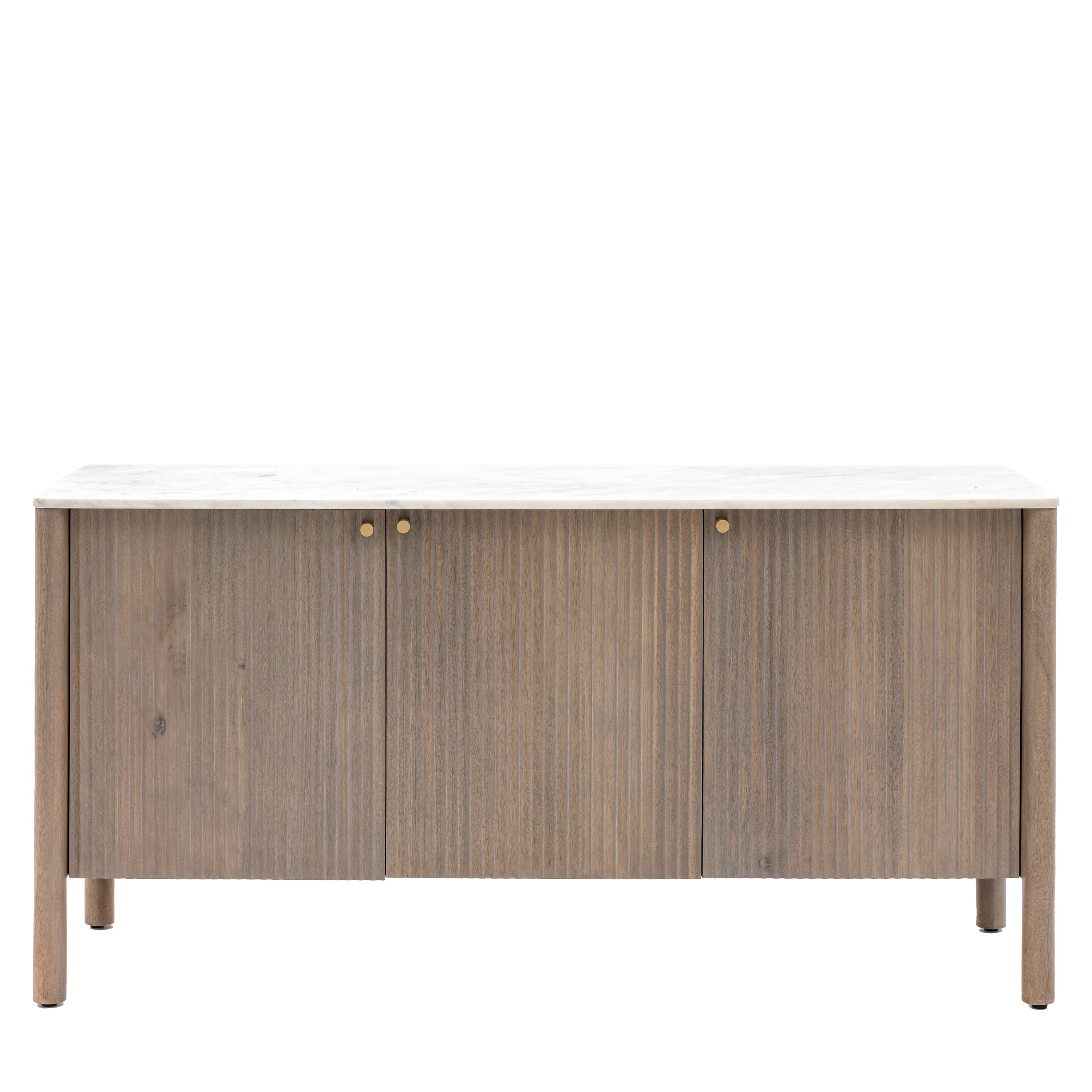 Francesco Grey Mango Wood & White Marble Sideboard