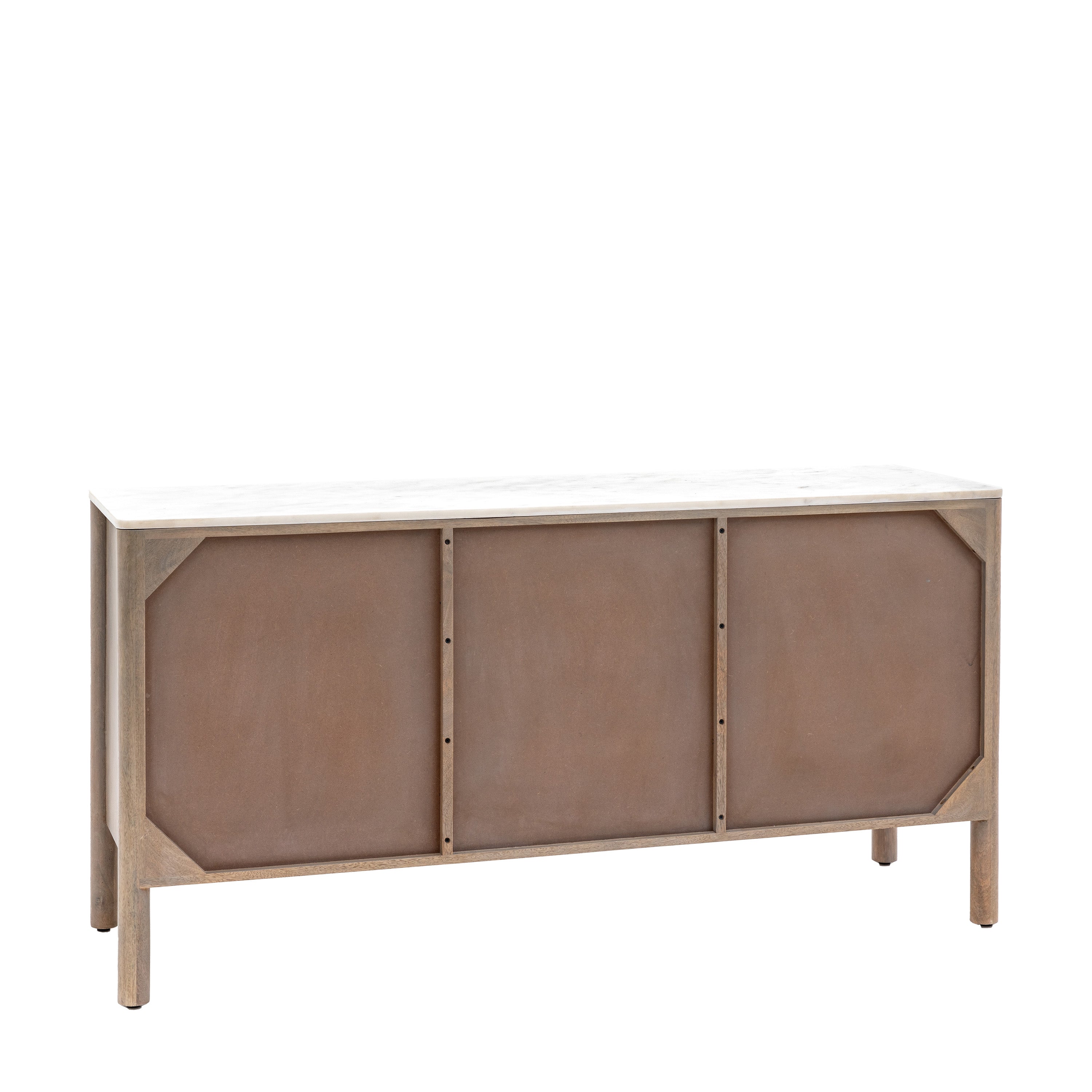 Francesco Grey Mango Wood & White Marble Sideboard