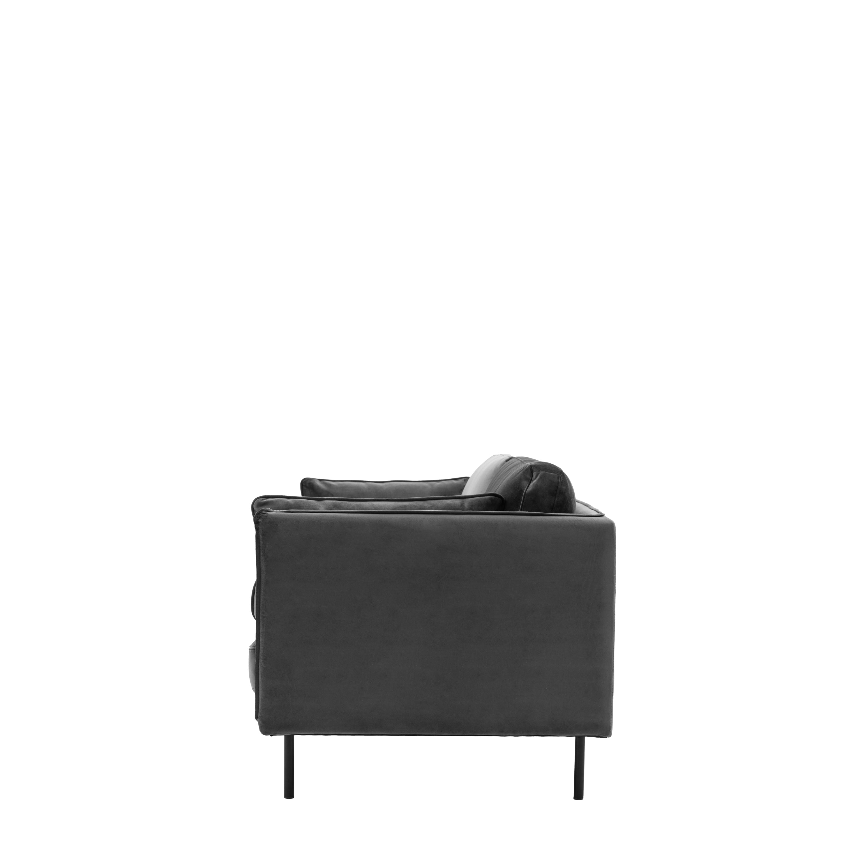 Mumford Truffle Black Velvet Sofa | 3 Seater