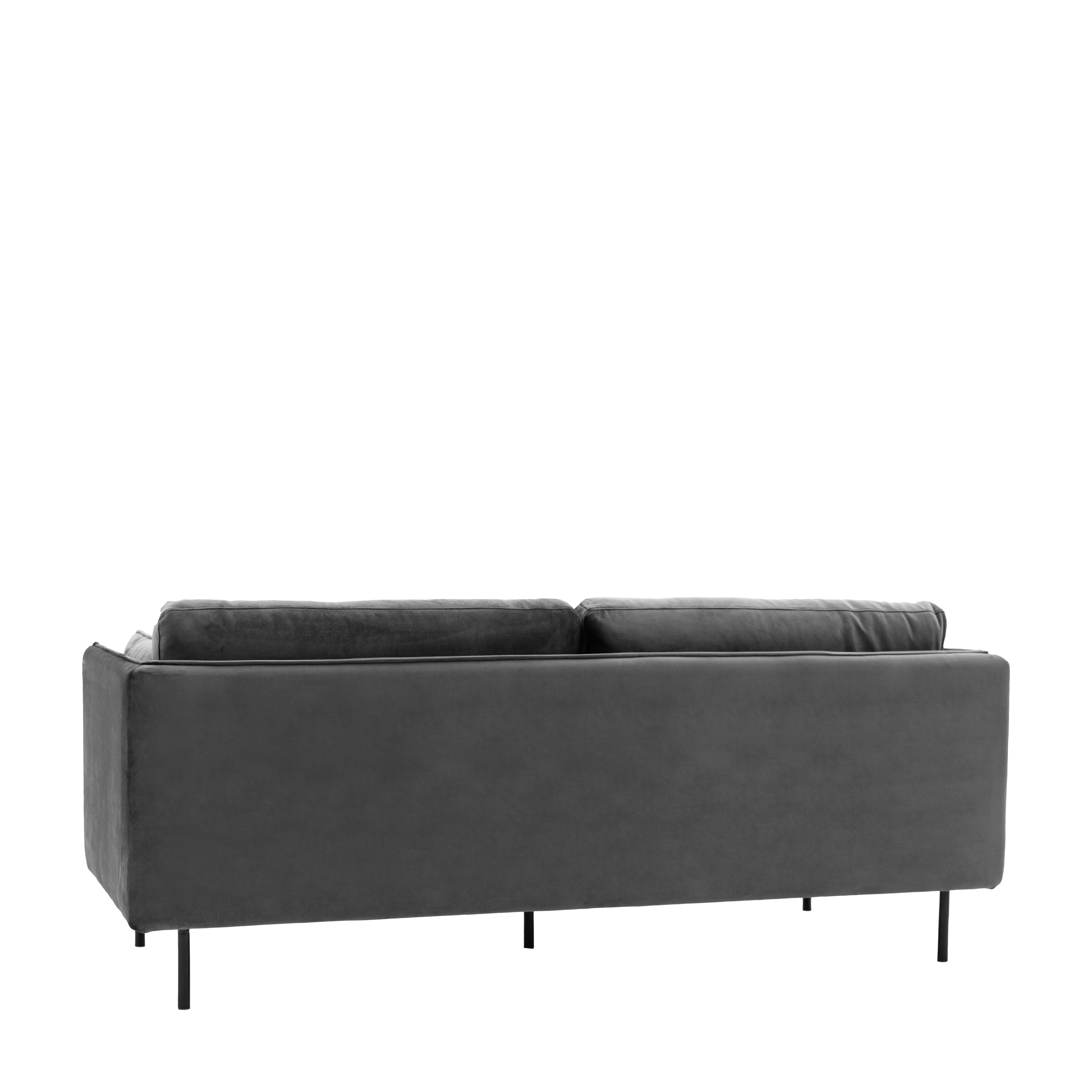 Mumford Truffle Black Velvet Sofa | 3 Seater