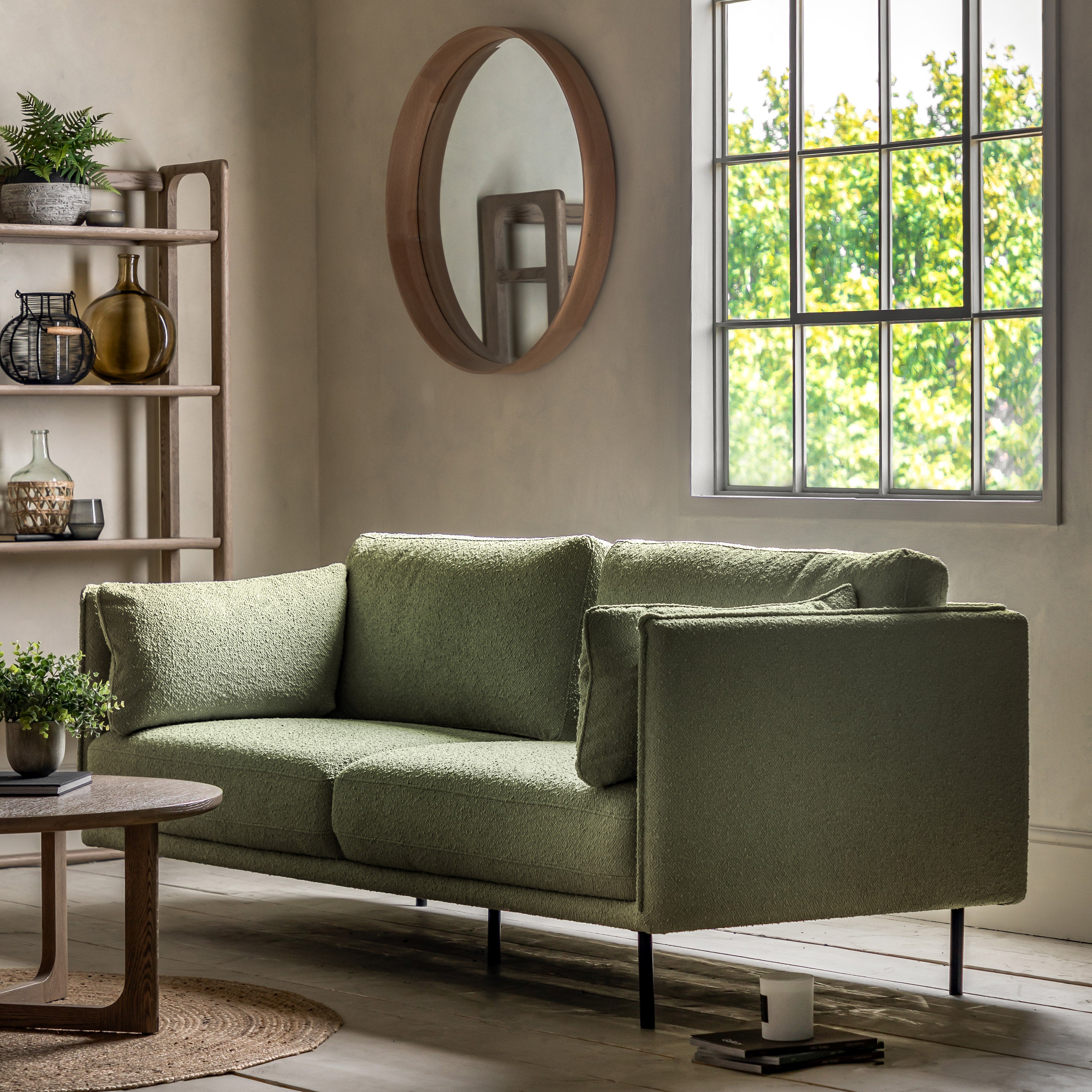 Mumford Verdant Green Bouclé Sofa | 3 Seater