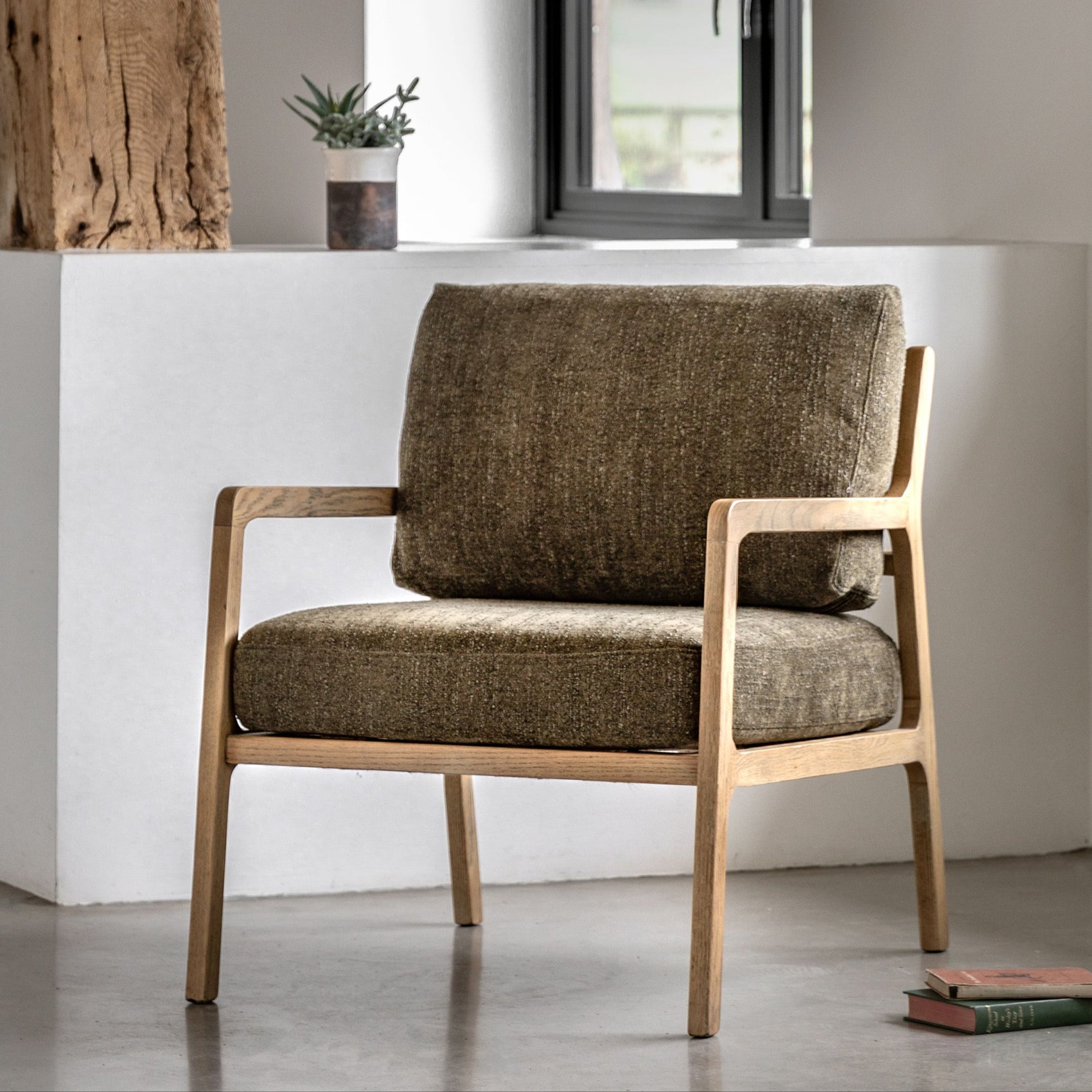 Caro Antique Moss Green Armchair