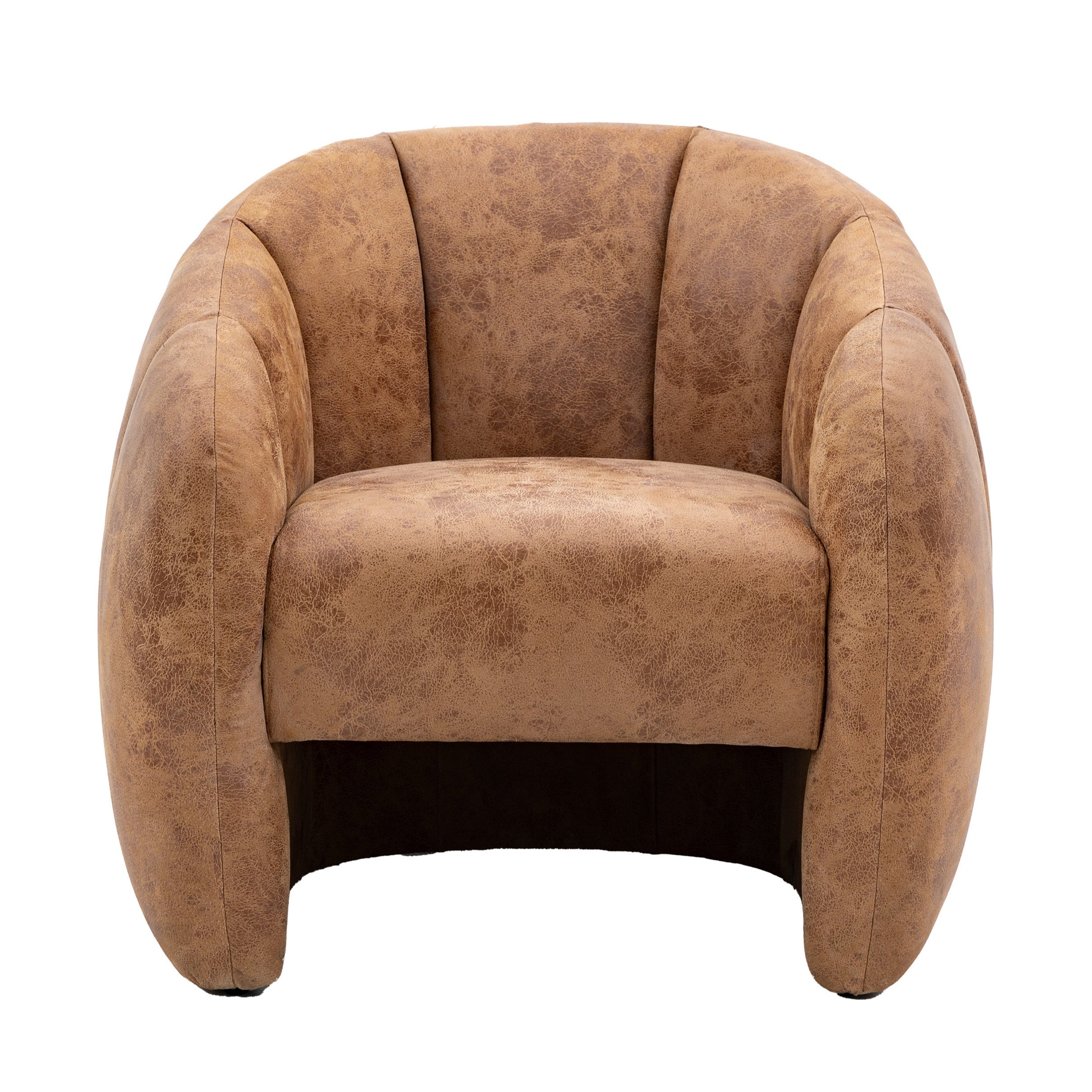 Benson Tan Brown Leather Tub Armchair