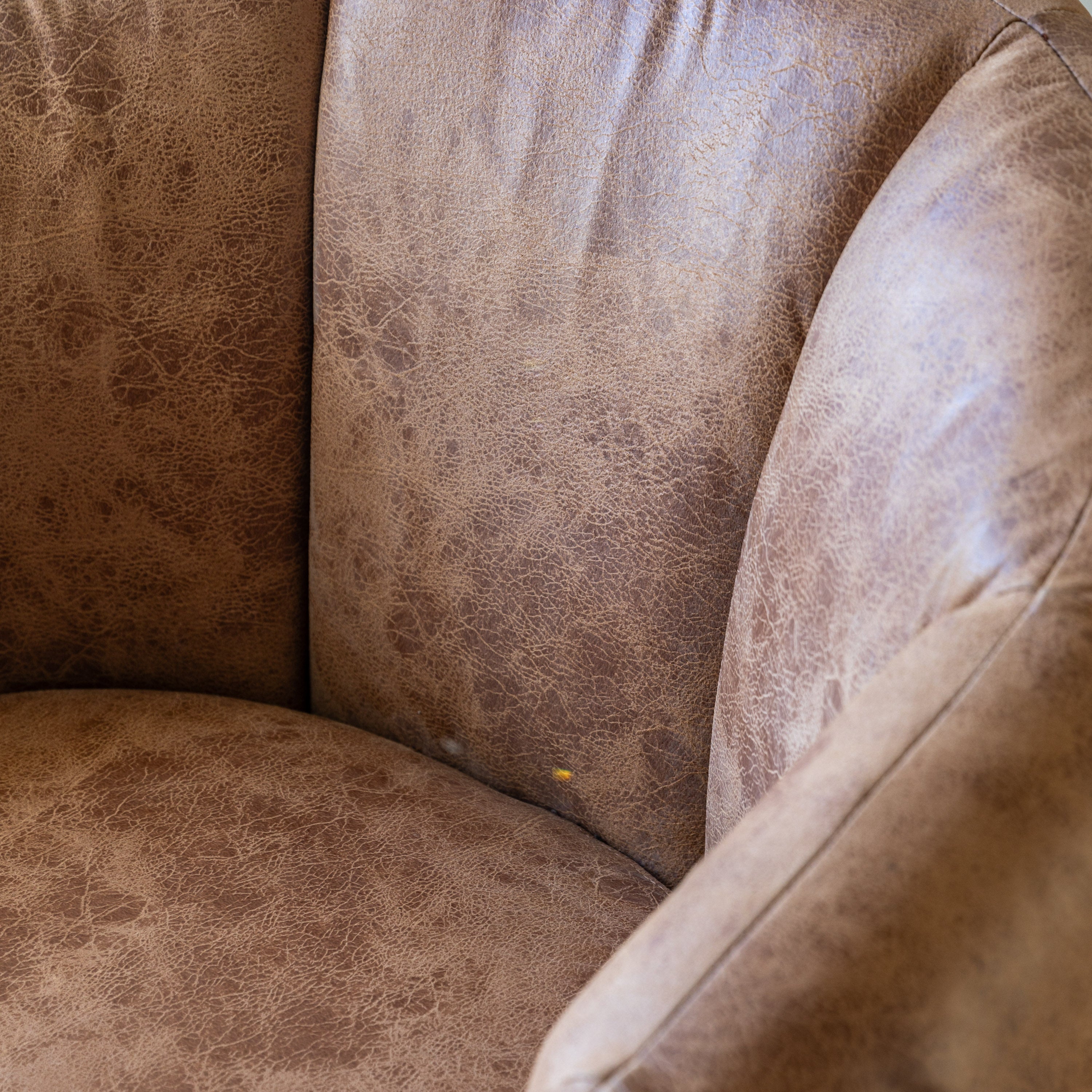 Benson Tan Brown Leather Tub Armchair