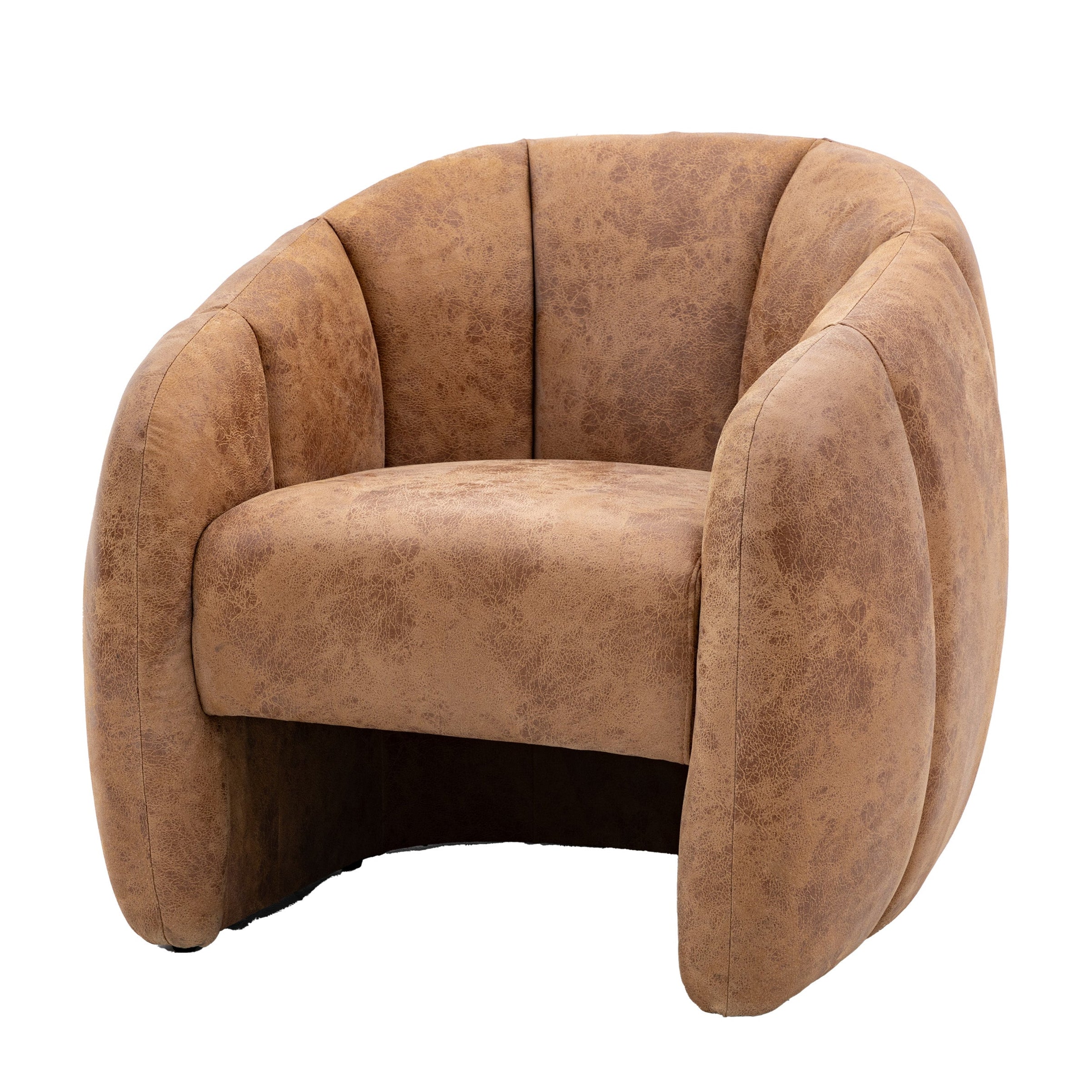 Benson Tan Brown Leather Tub Armchair