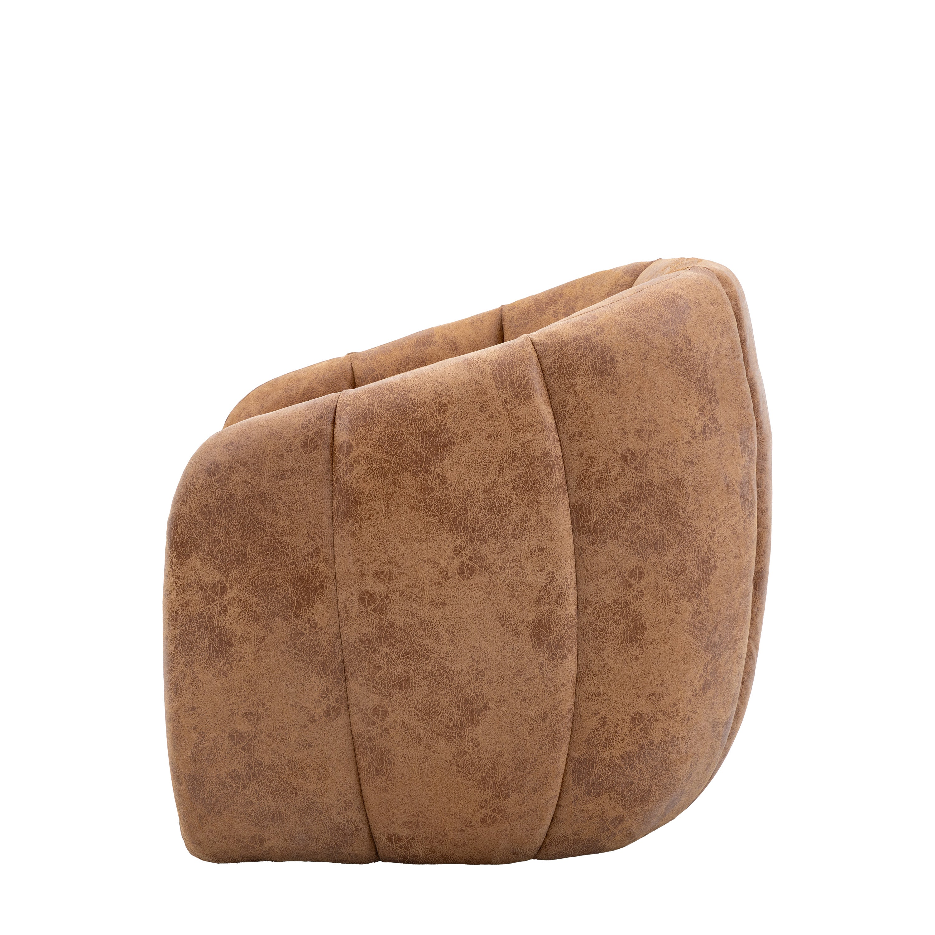 Benson Tan Brown Leather Tub Armchair