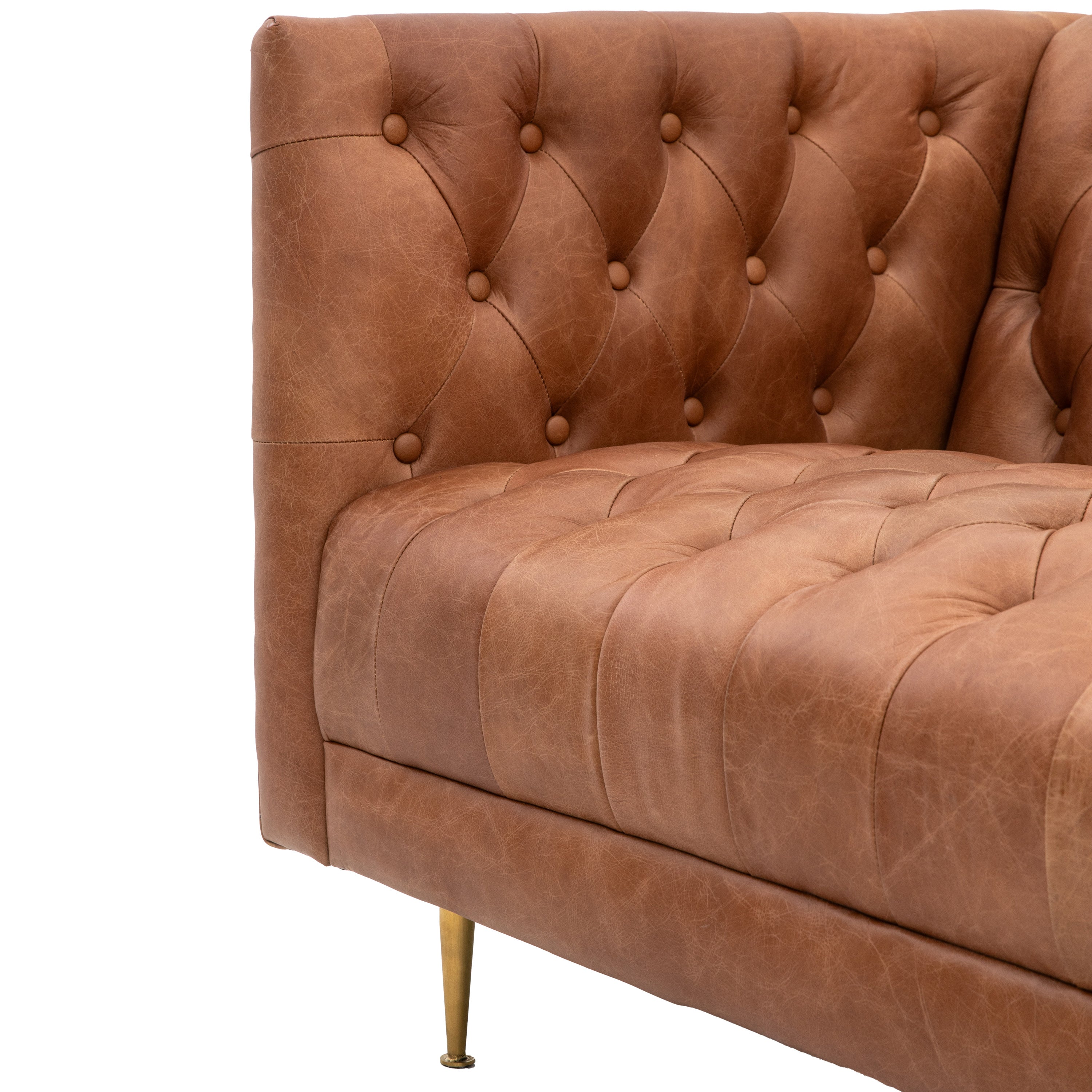 Castro Antique Brown Leather Sofa | 3 Seater