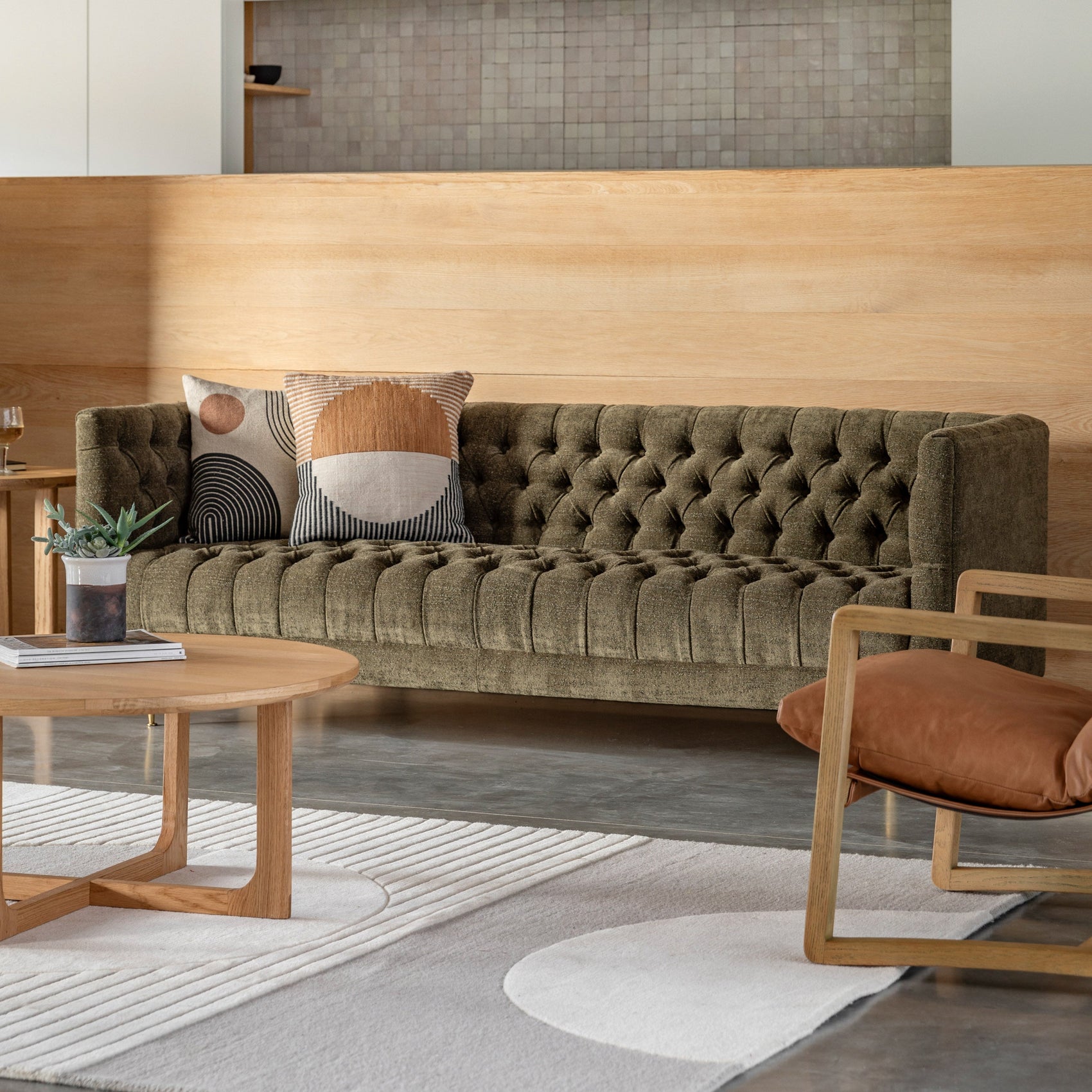 Castro Moss Green Sofa | 3 Seater