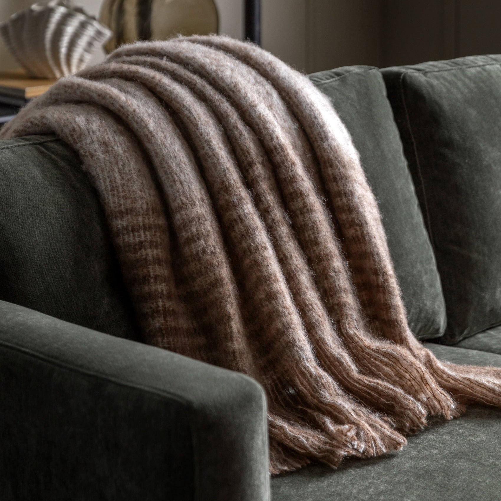 Louis Brown & Natural Fringe Throw
