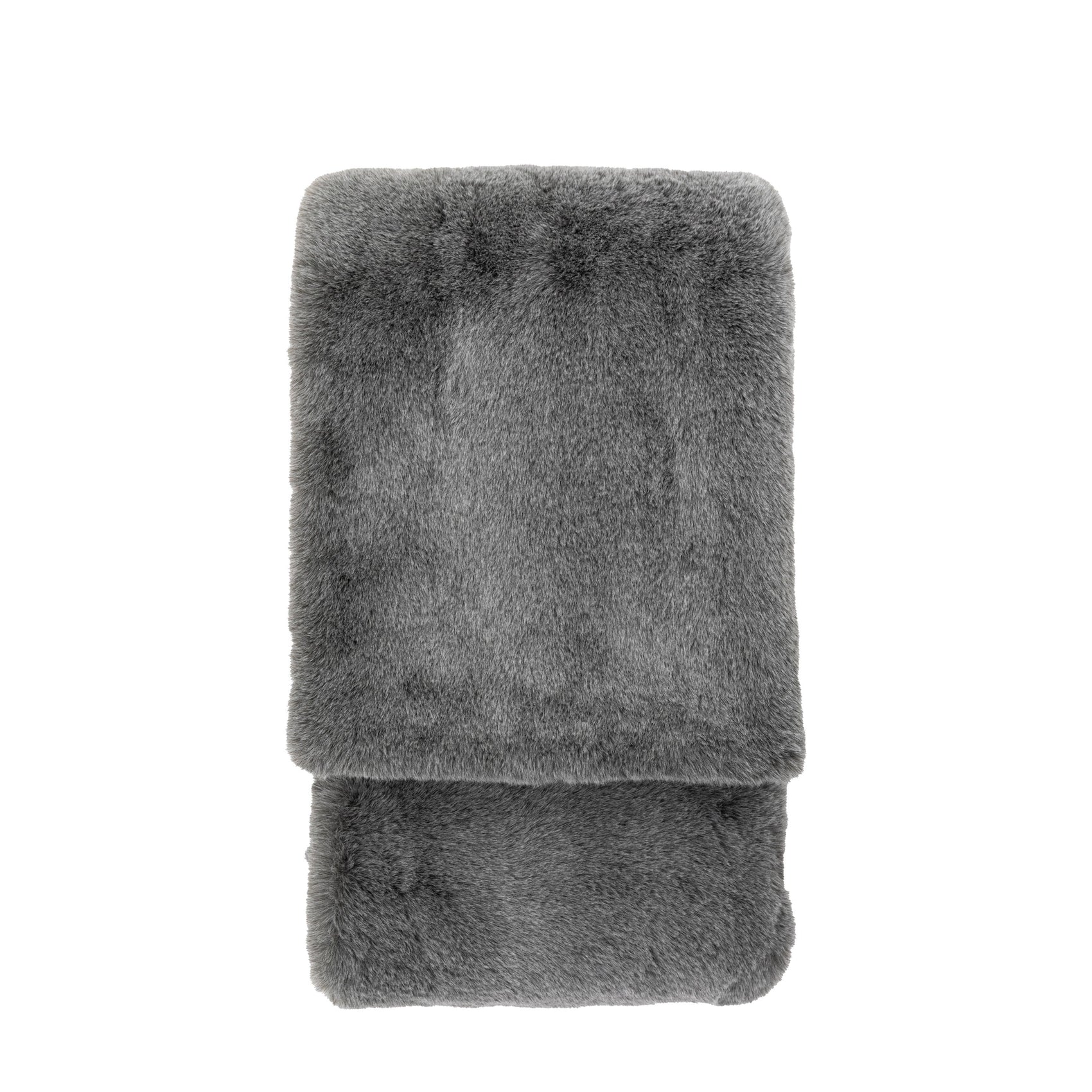 Bernard Smoke Grey Faux Fur Throw