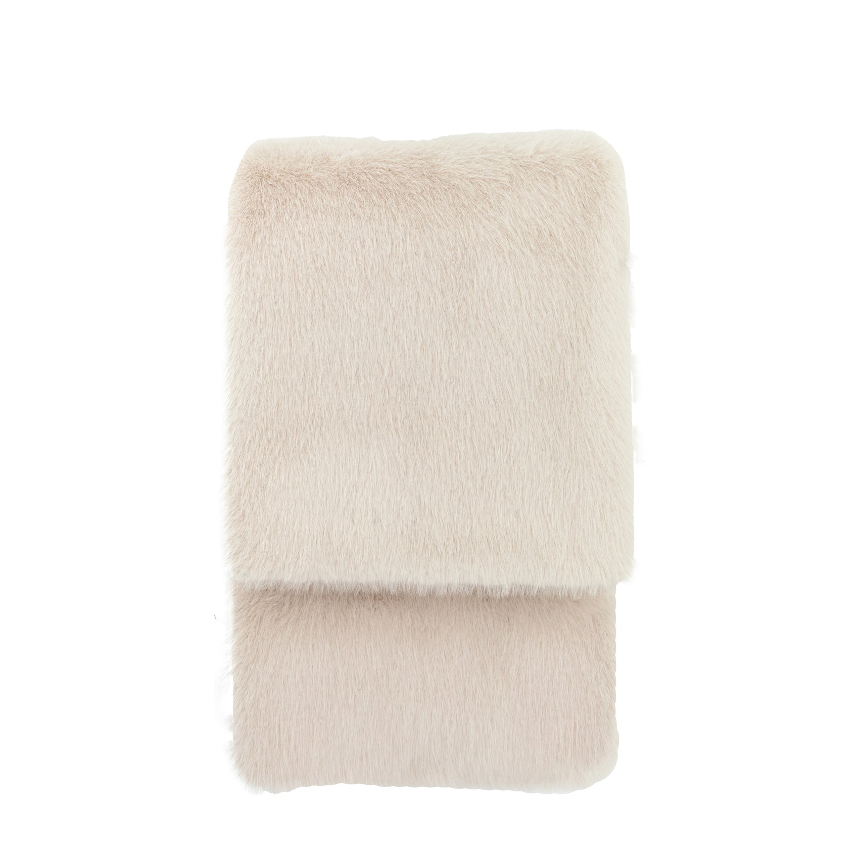 Marby Oatmeal Faux Fur Throw | Large