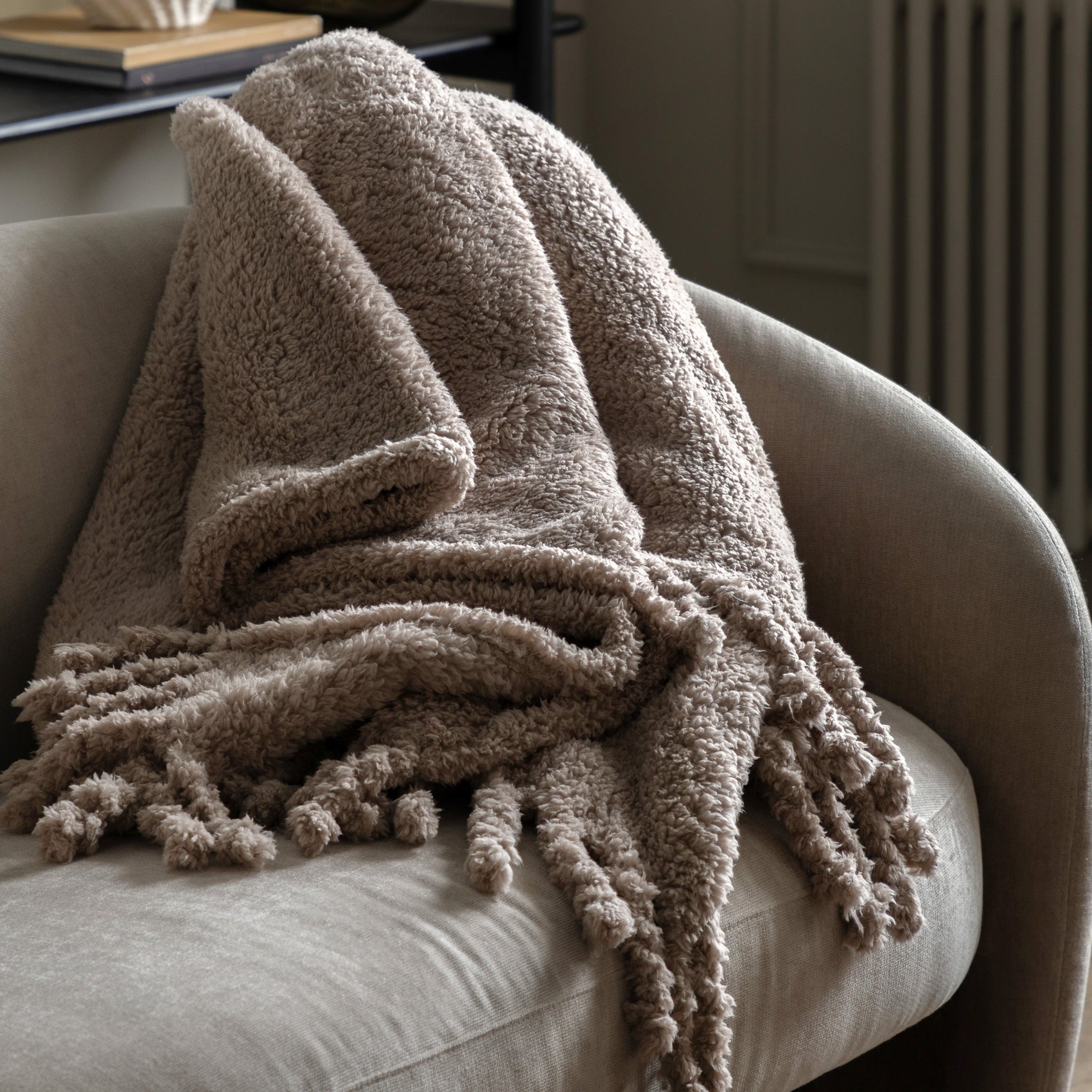 Birchridge Teddy Taupe Throw