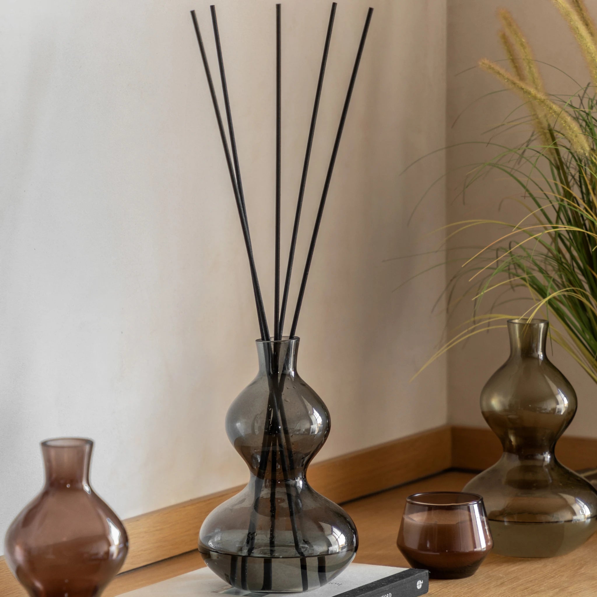 Cressida Smoke Grey Glass Black Tea & Bergamot 500ml Diffuser