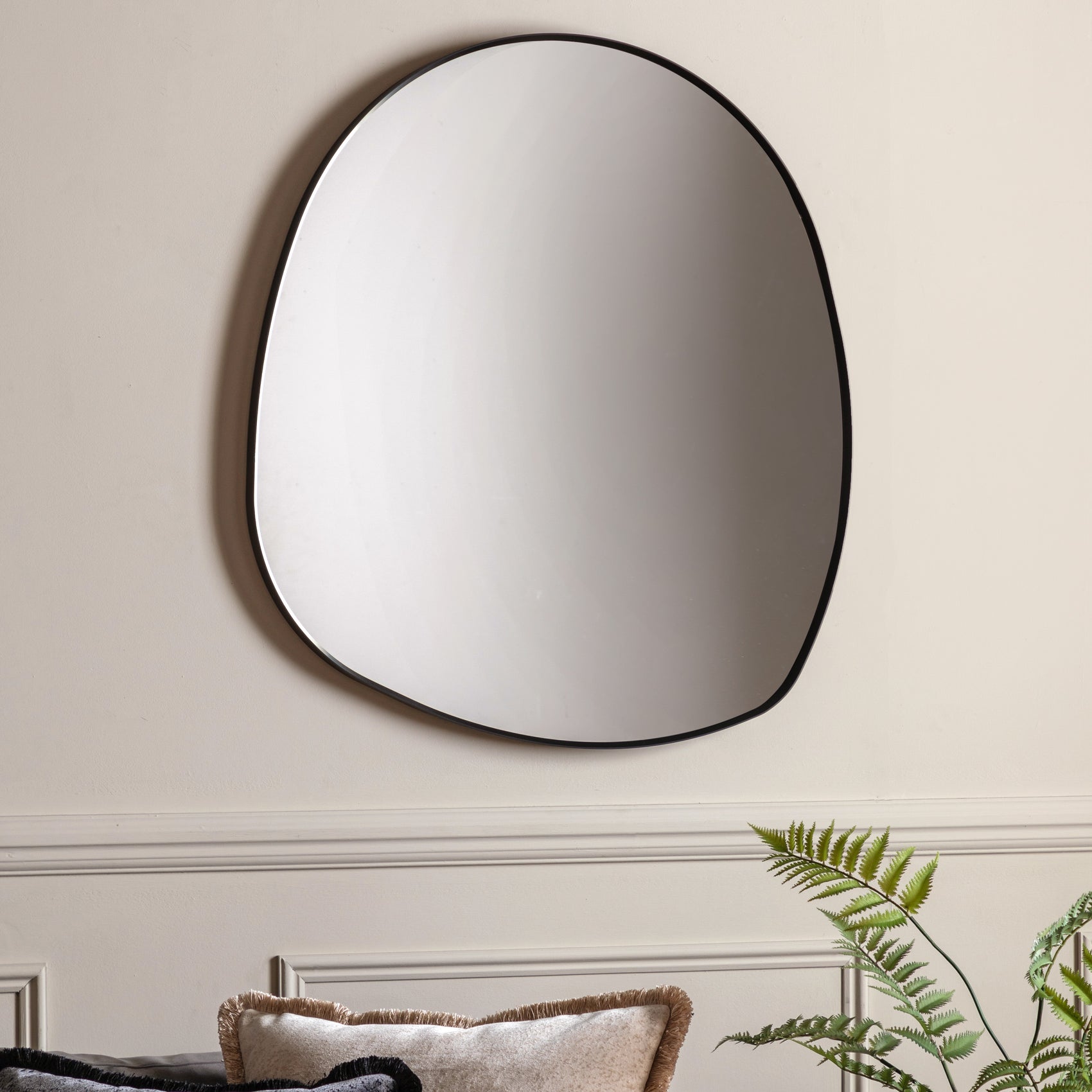 Claude Black Pebble Wall Mirror