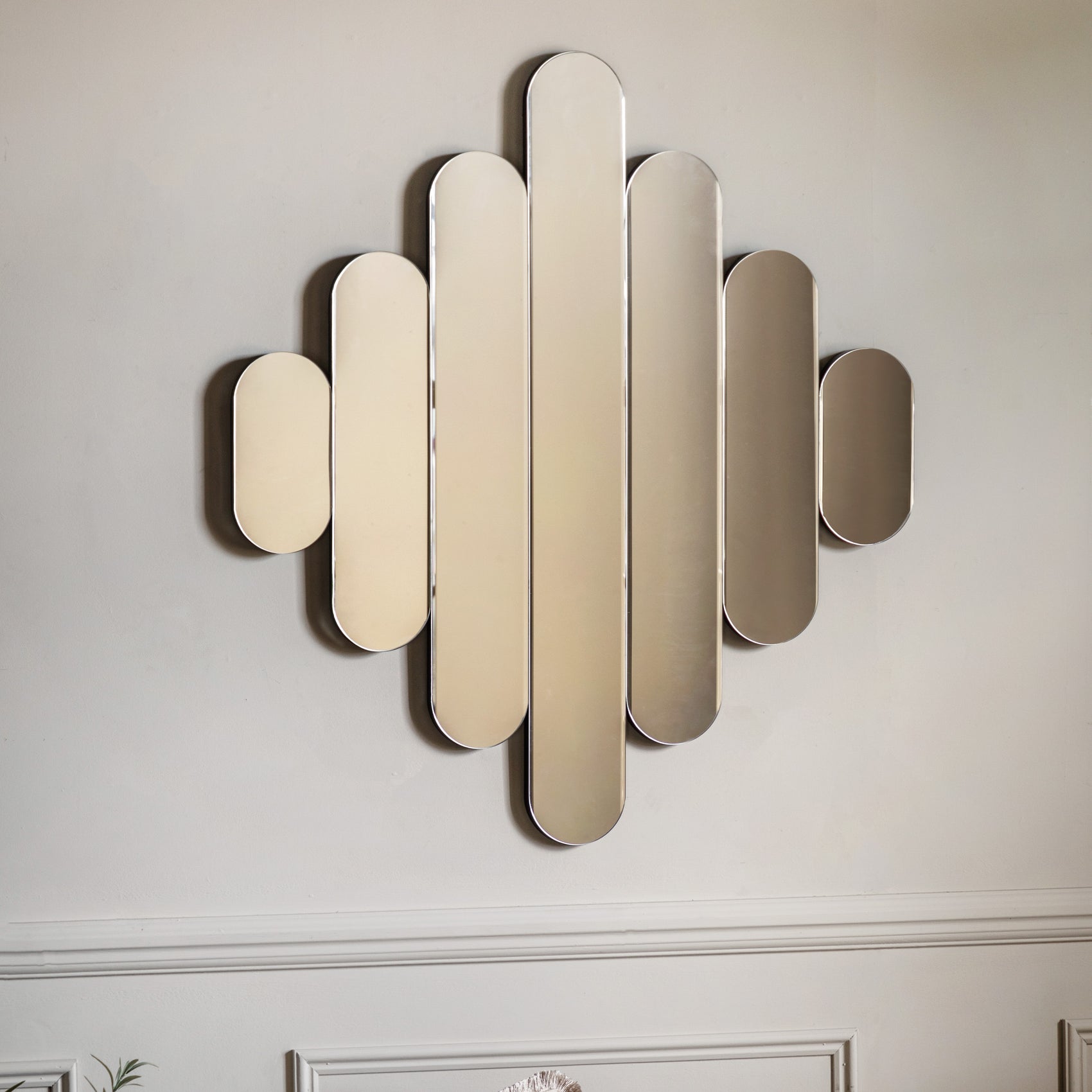 Daphne Rounded Strips Wall Mirror