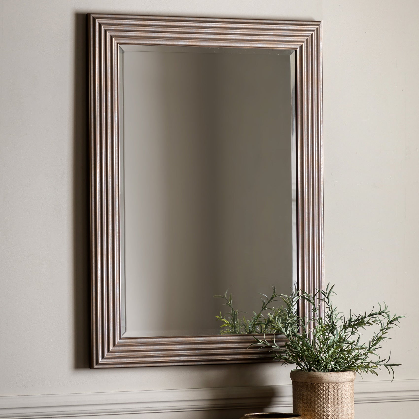Santiago Rustic Gold Rectangle Wall Mirror
