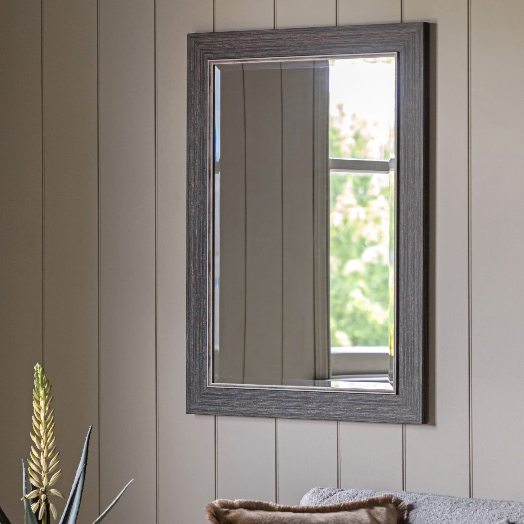 Chelsea Rustic Pewter Rectangle Wall Mirror