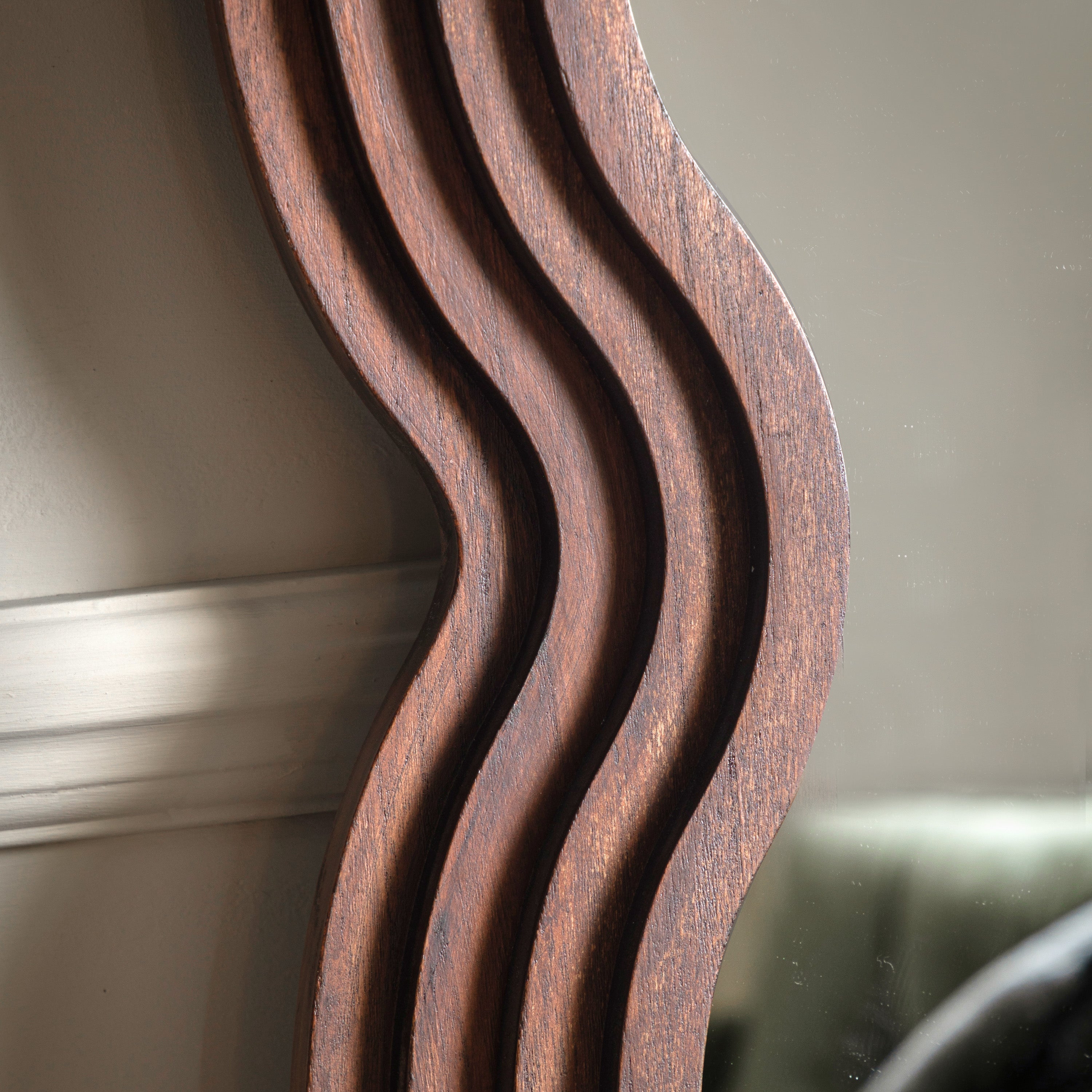 Nebo Wavy Warm Brown Full Length Leaner Mirror