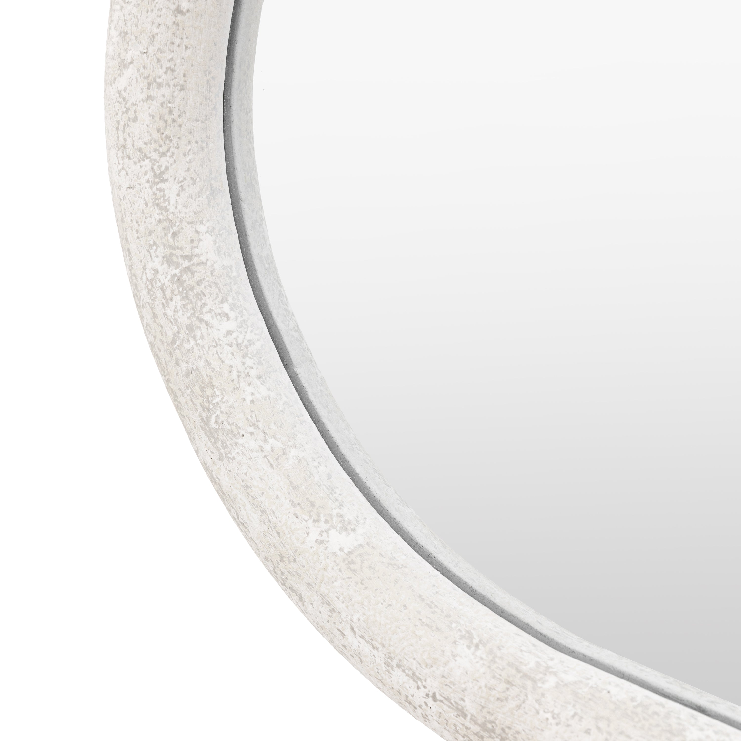 Amalfi White Wavy Rectangle Wall Mirror