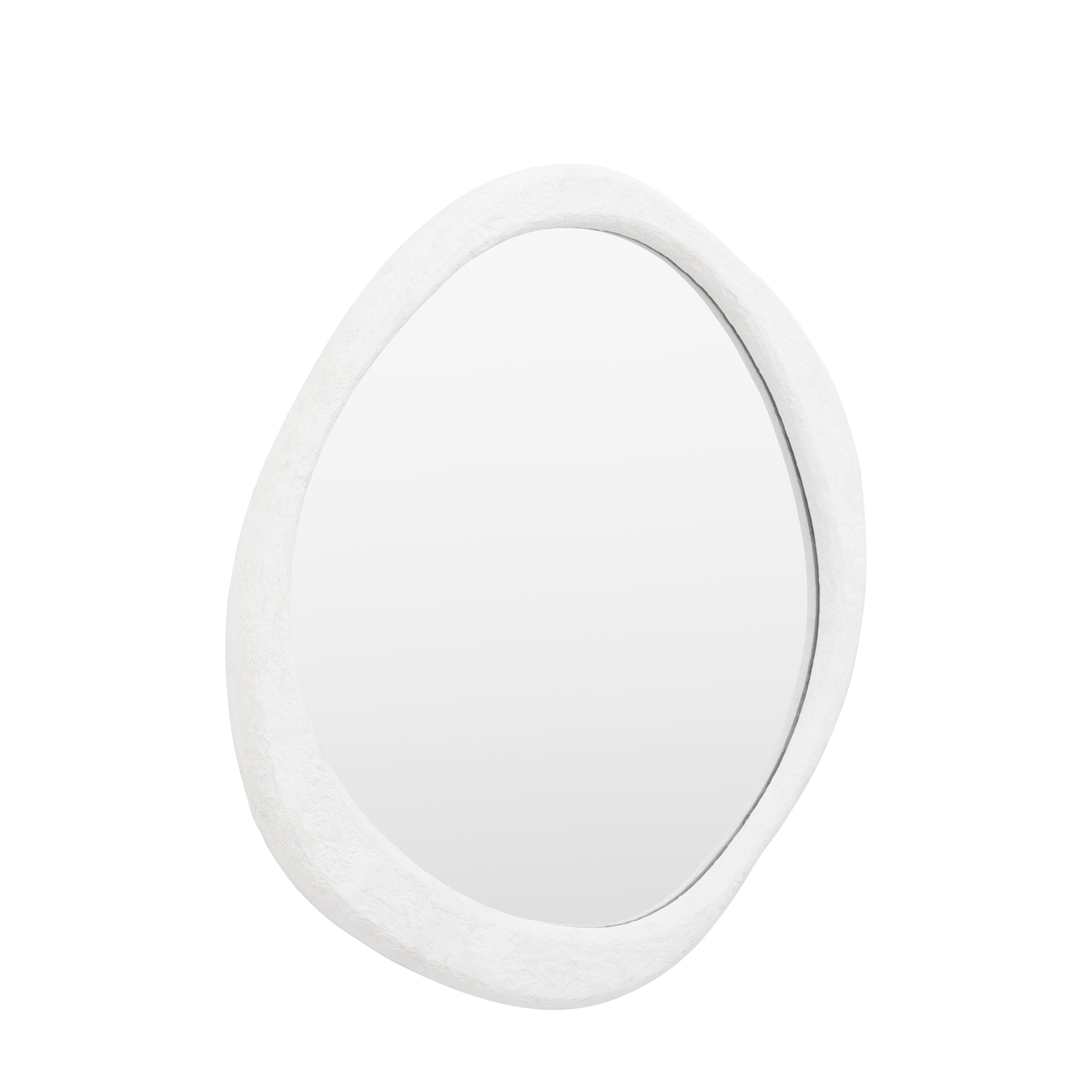 Amalfi White Pebble Wall Mirror 2