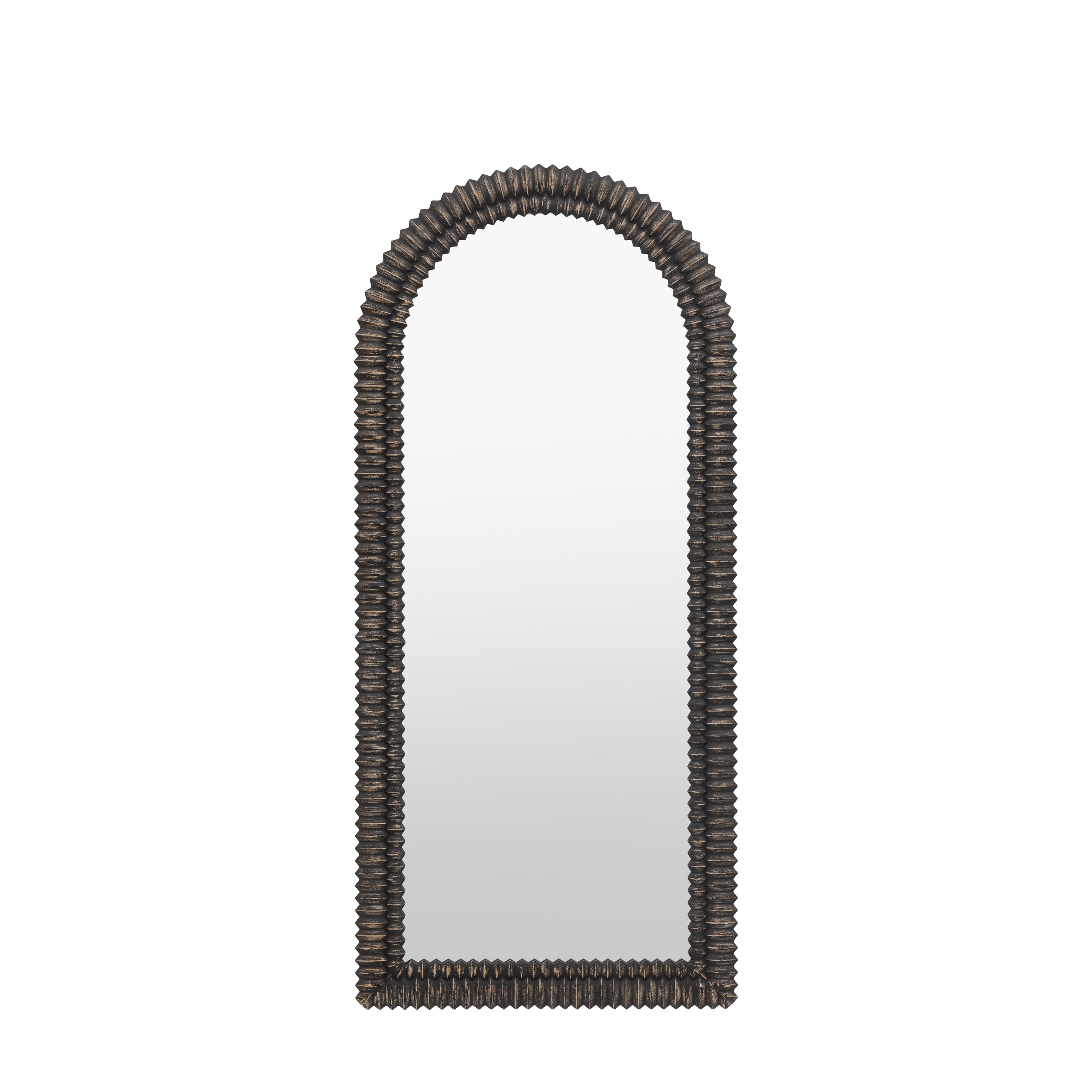Chambery Arch Black Wash Full Length Leaner Mirror