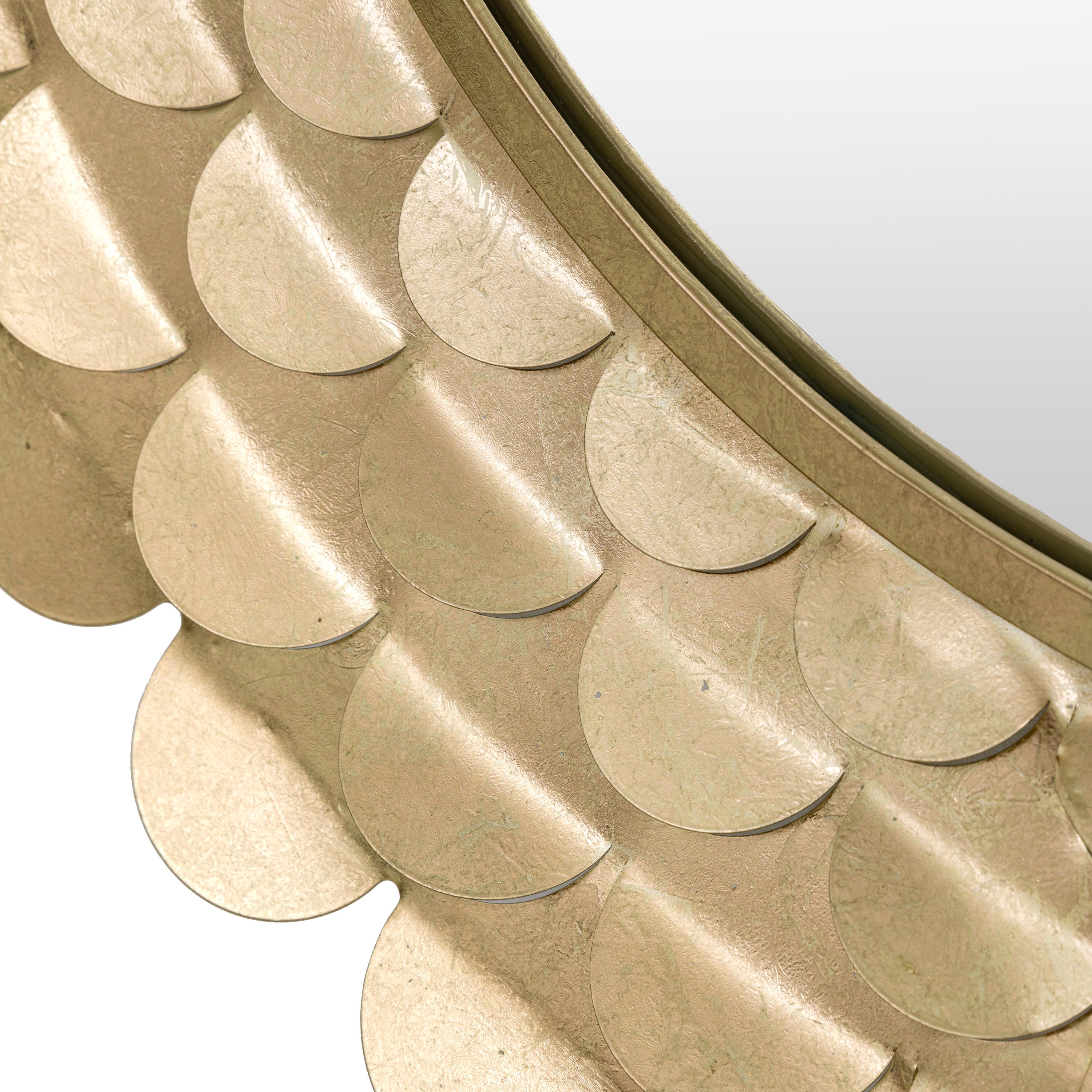 Roswell Gold Coin Round Wall Mirror