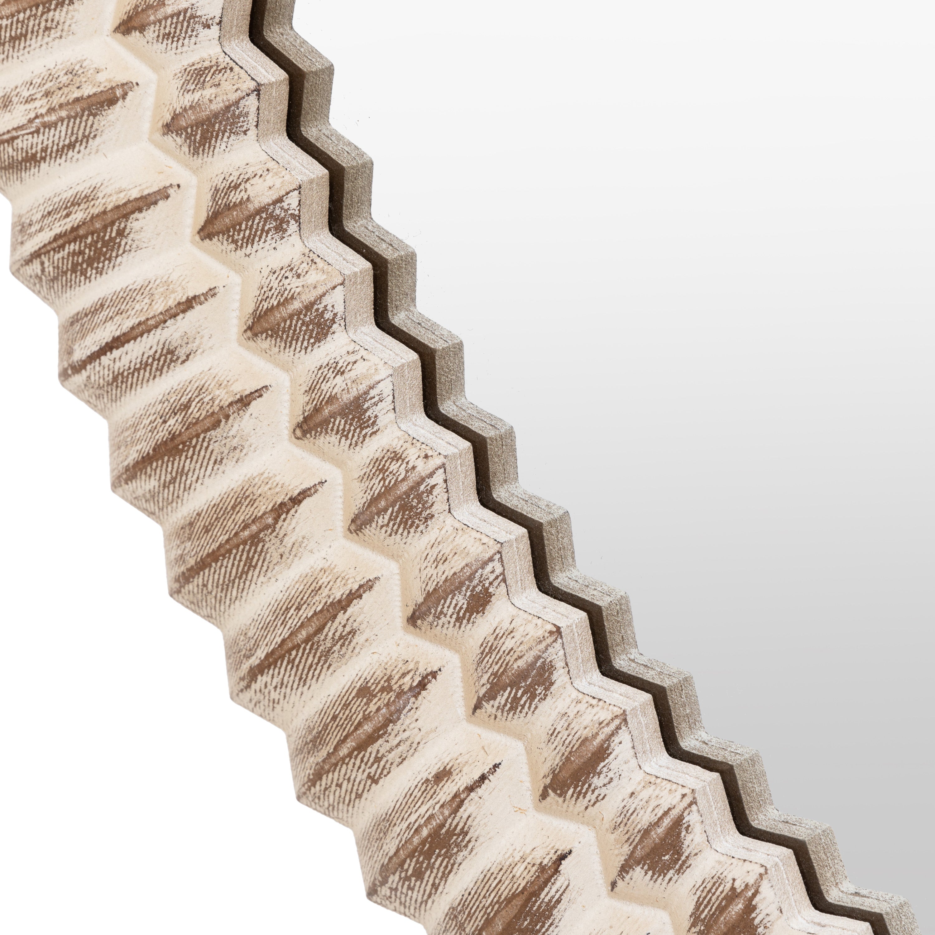 Chambery Arch White Wash Round Wall Mirror