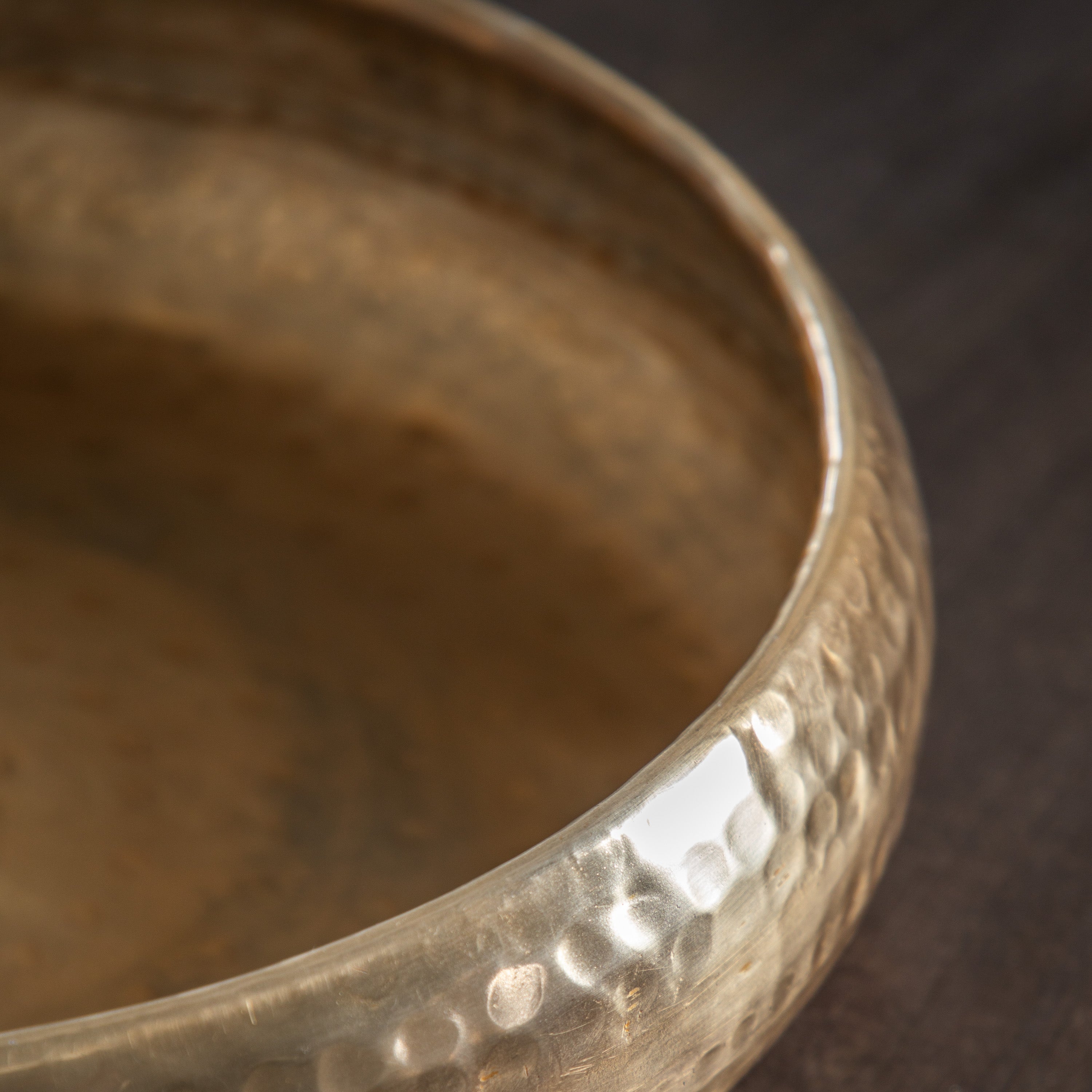 Cedar Hammered Gold Bowl | Large