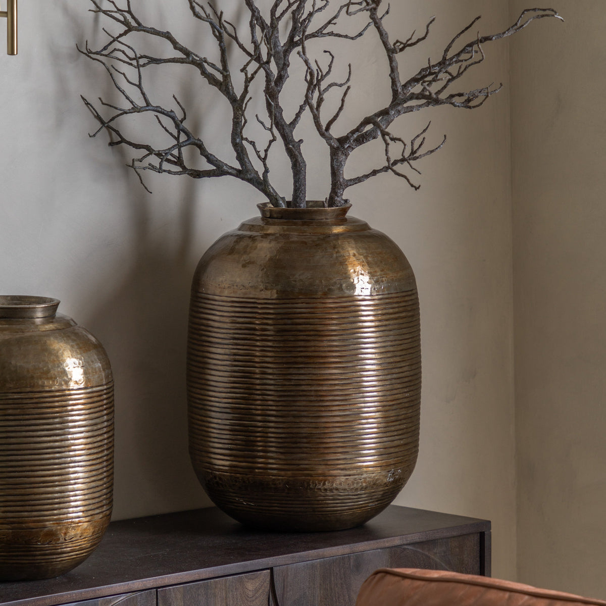 Vale Antique Brass Vase | Large