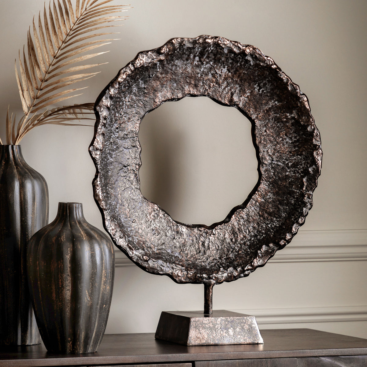 Vinsi Cast Metal Disc Sculpture