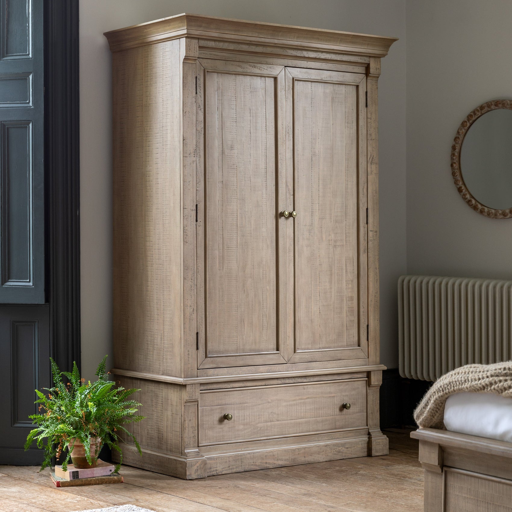 Vancouver Solid Pine Wood Double Wardrobe