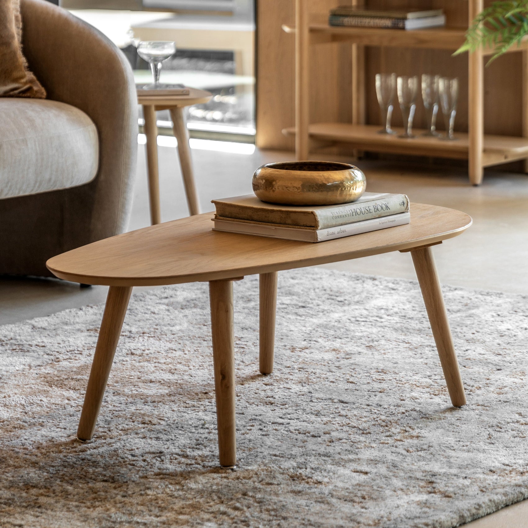 Hatfield Natural Oak Wood Coffee Table