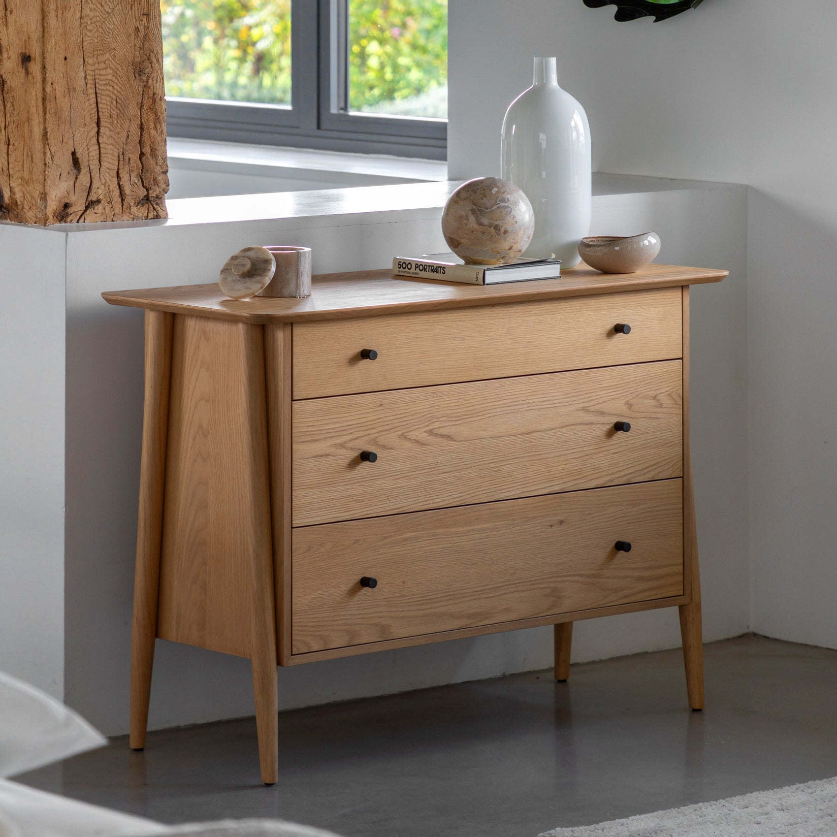 Laceby Natural Oak Wood Chest of Drawers