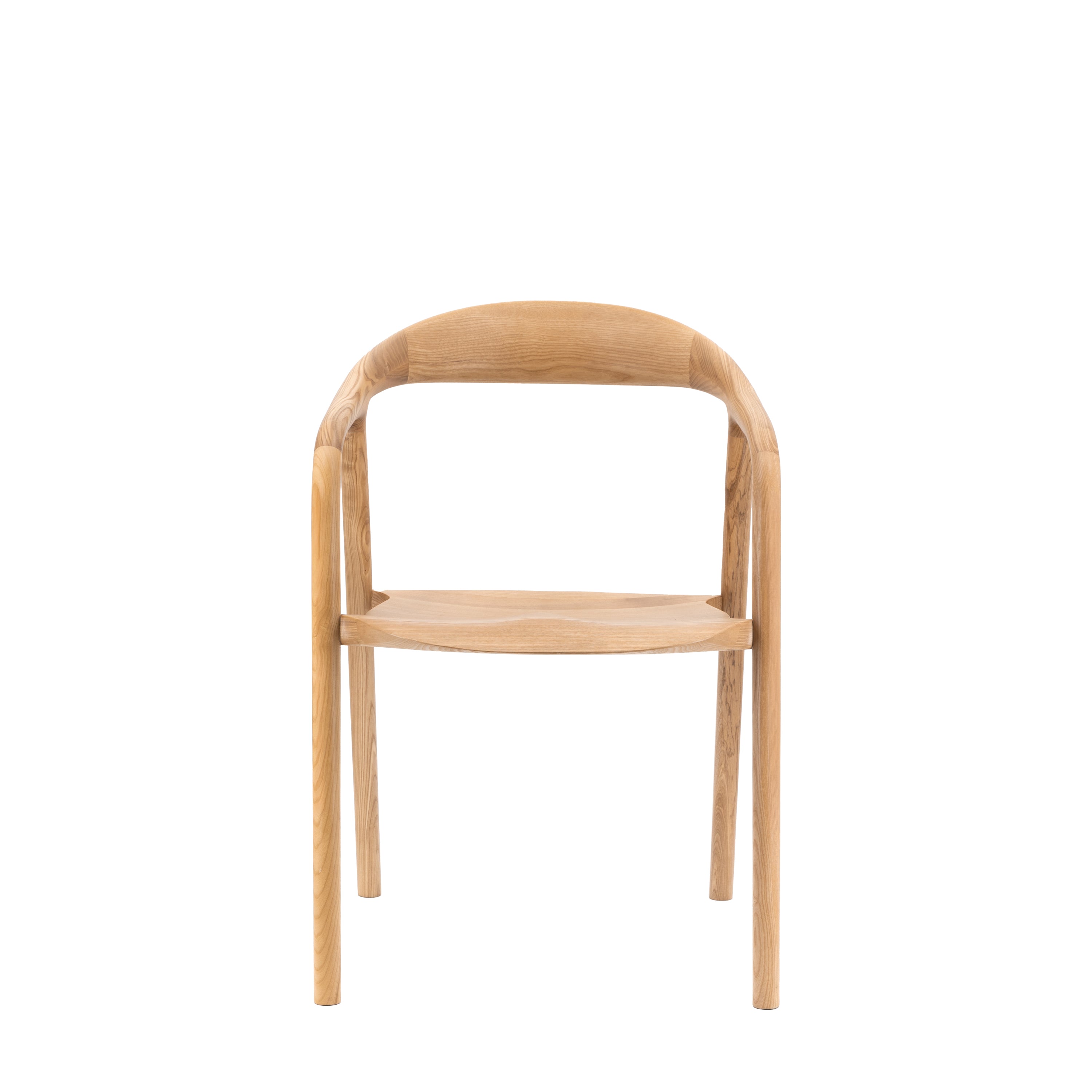 Set of 2 Royo Scandi Natural Ash Wood Curved Dining Chair