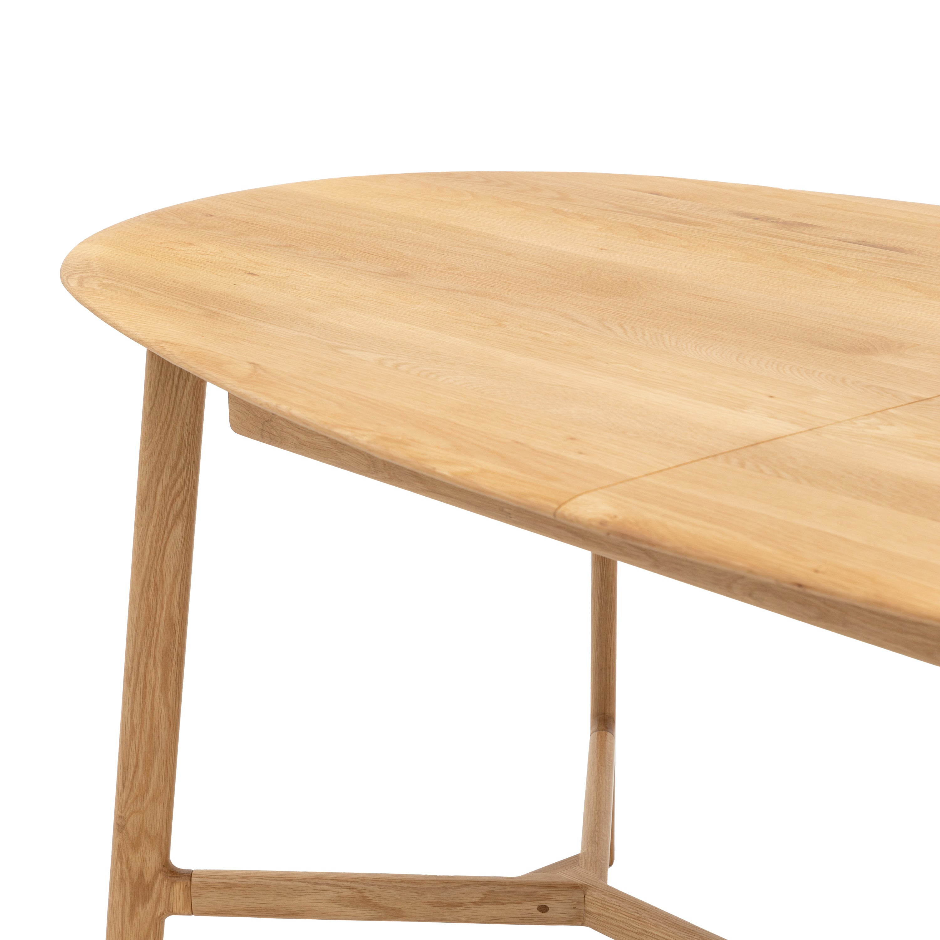 Royo Scandi Natural Solid Oak Wood Extending Dining Table