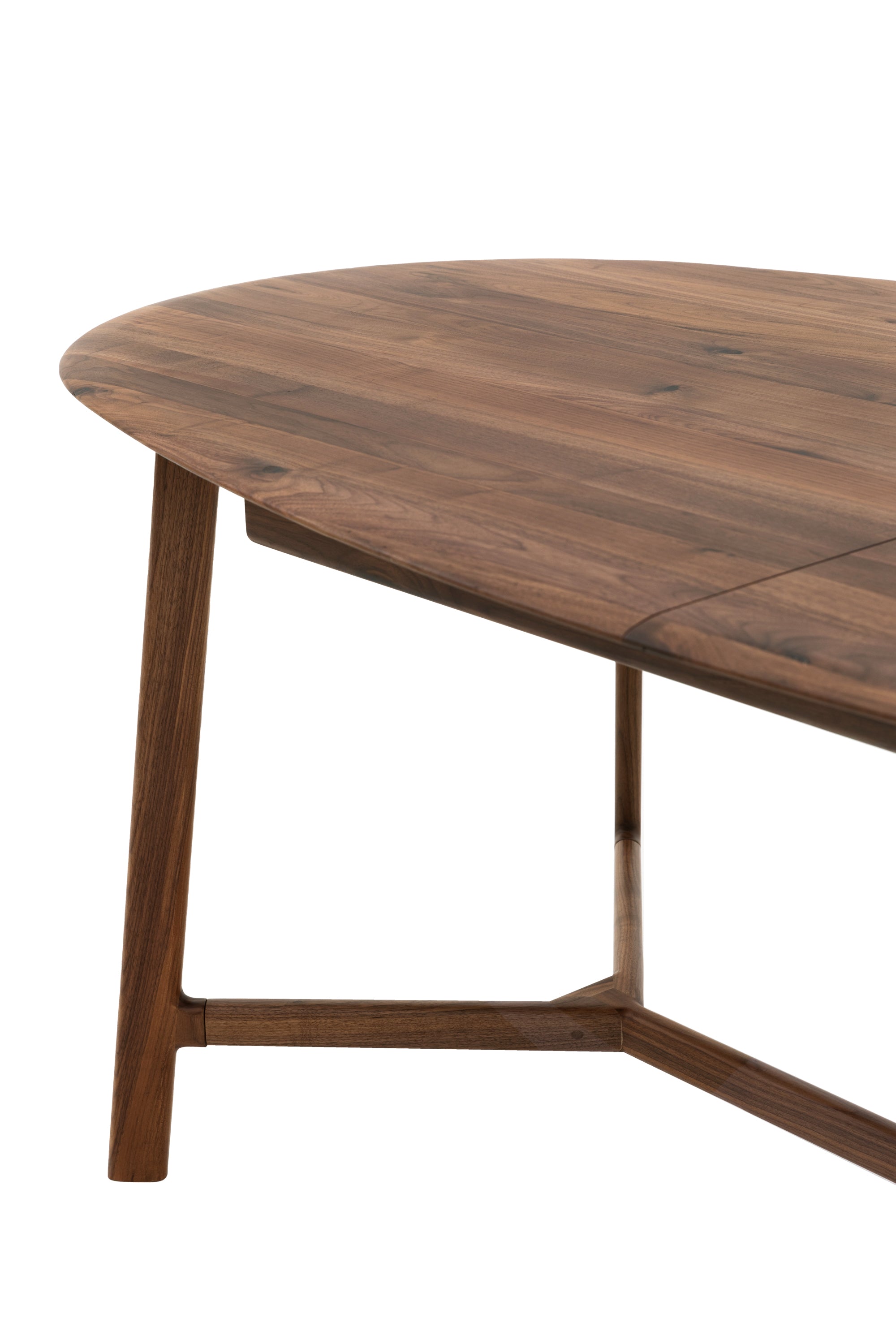 Royo Scandi Walnut Brown Solid Oak Wood Extending Dining Table