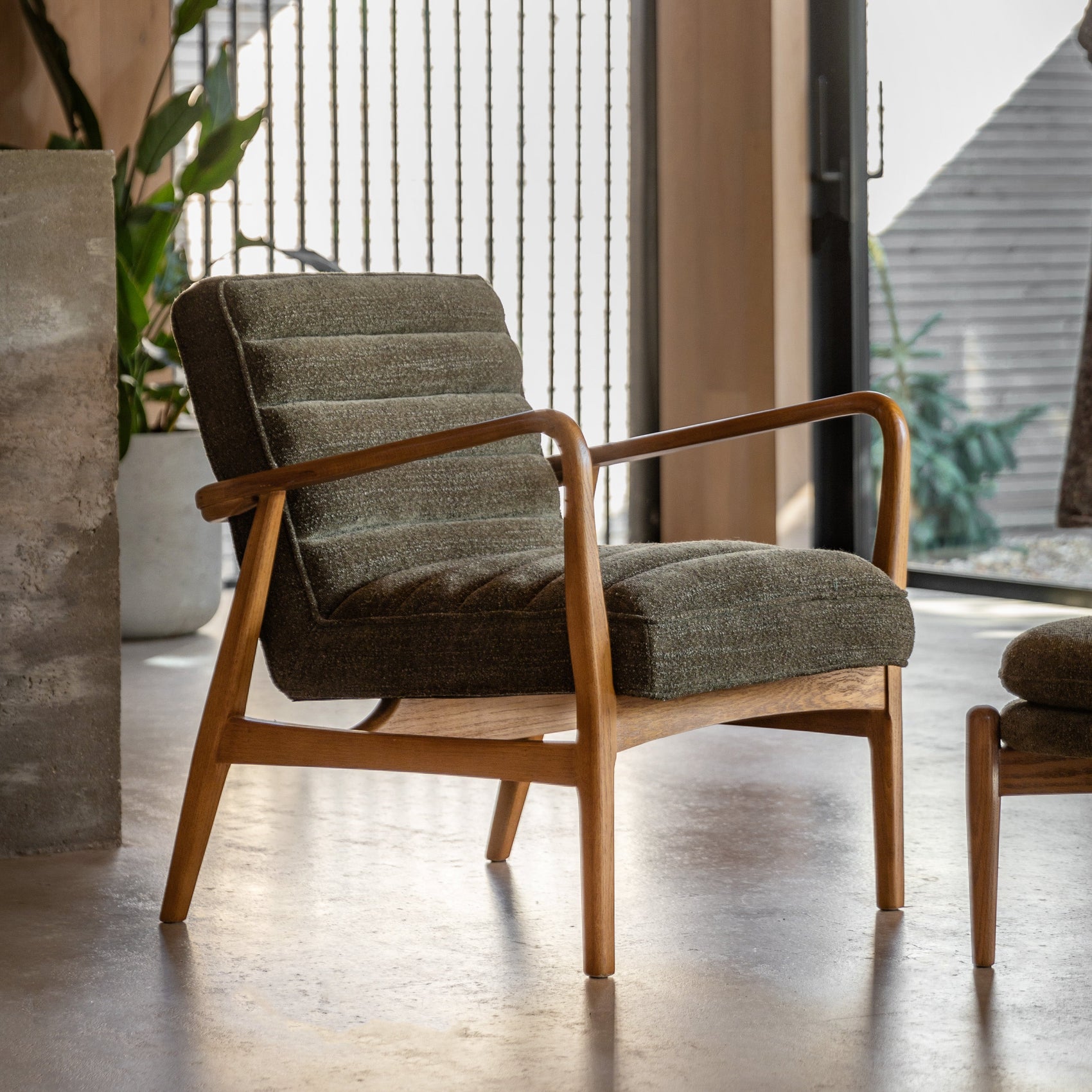 Datsun Green Boucle Armchair