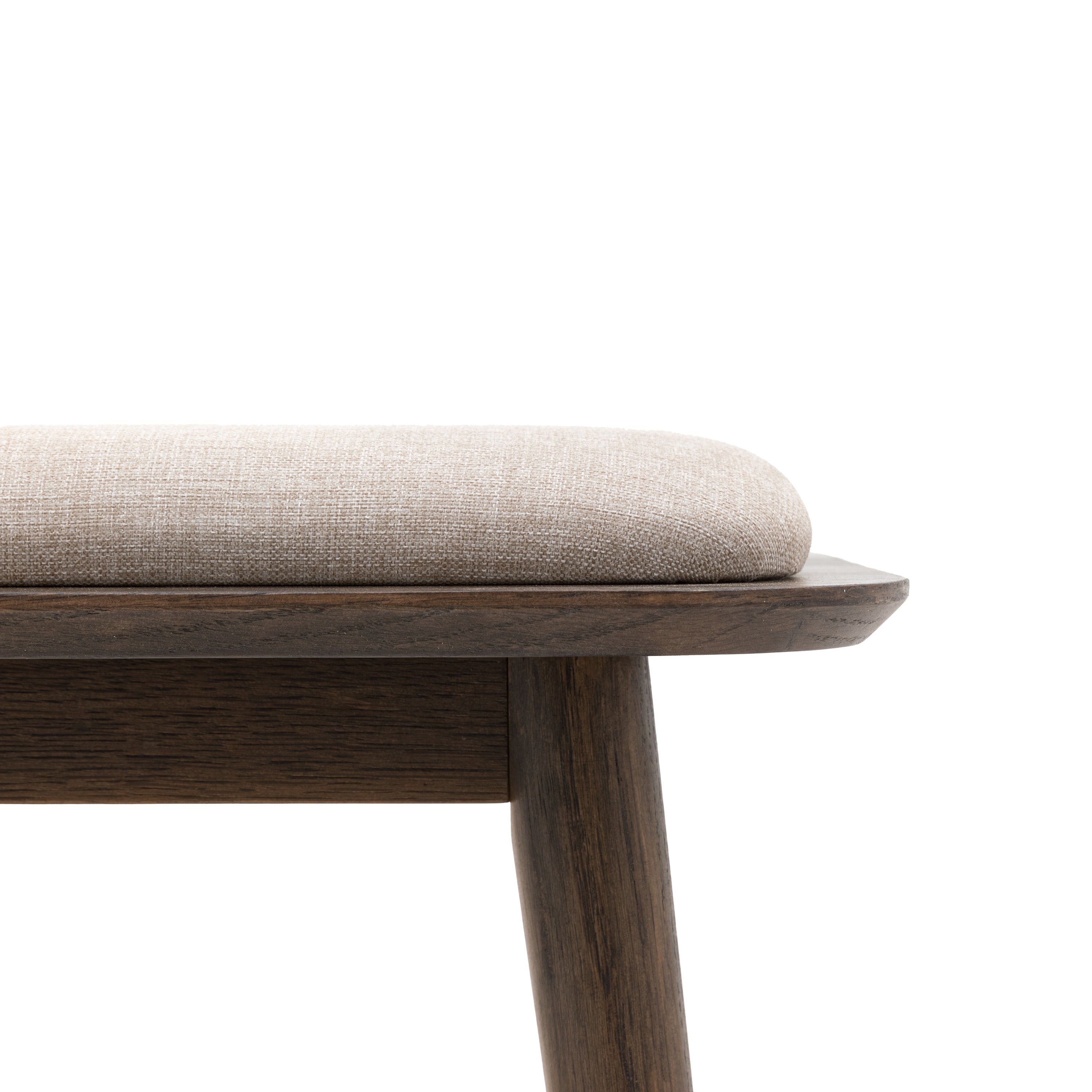 Hatfield Smoked Brown Oak Wood Bench